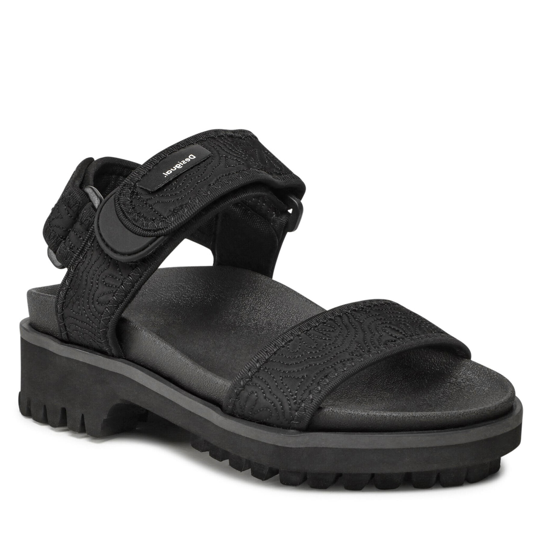 Desigual Сандали Track Sandal Daisy 22SSHA09 Черен - Pepit.bg