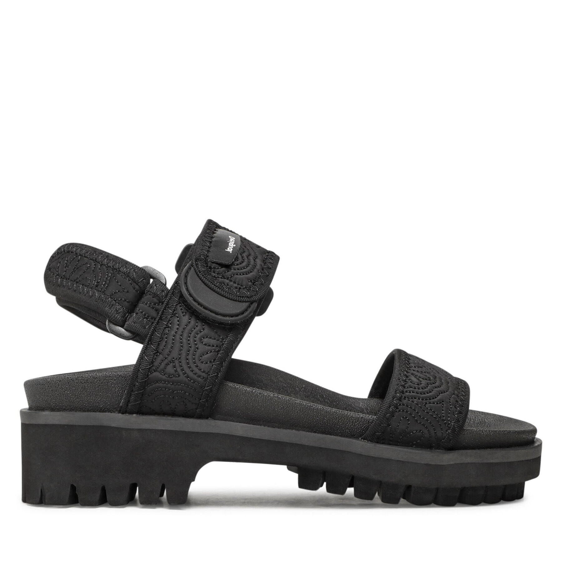 Desigual Сандали Track Sandal Daisy 22SSHA09 Черен - Pepit.bg