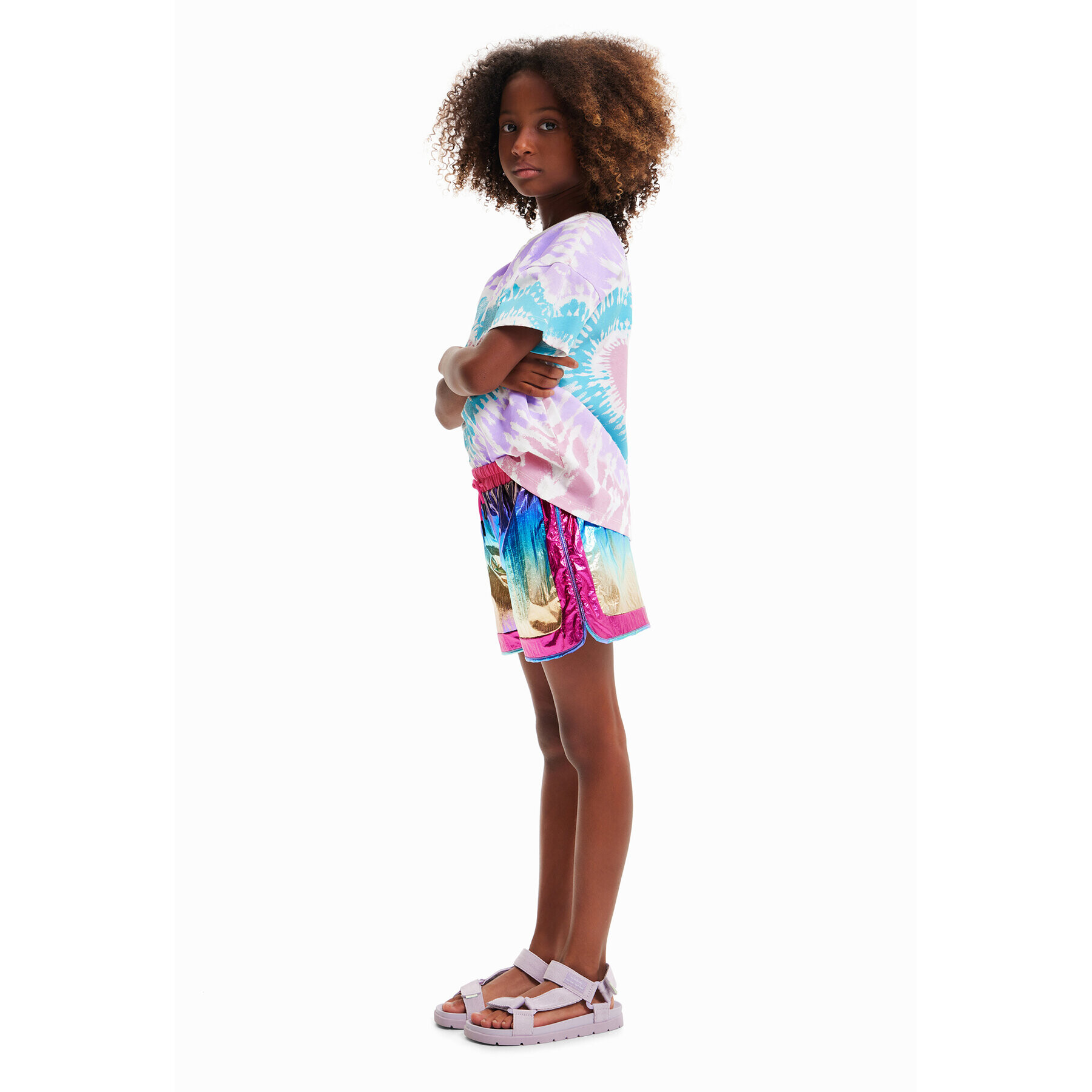 Desigual Шорти от плат 23SGPW02 Цветен Regular Fit - Pepit.bg