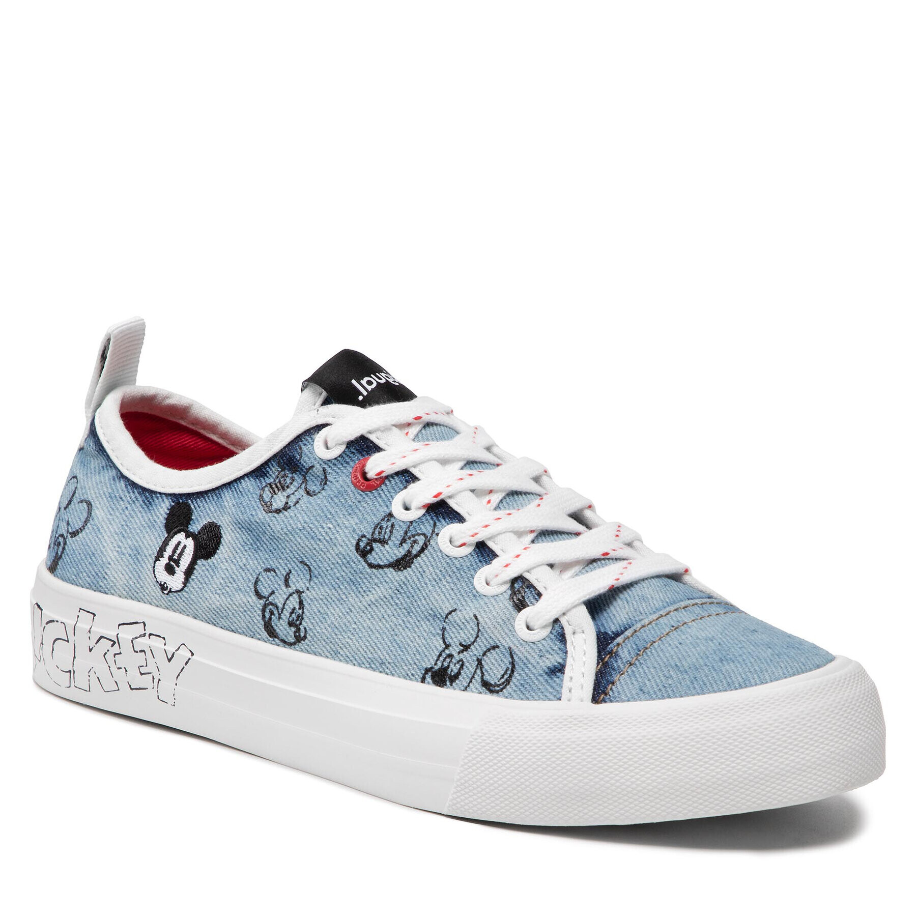 Desigual Сникърси Alpha Mickey Denim 22SSKD03 Син - Pepit.bg