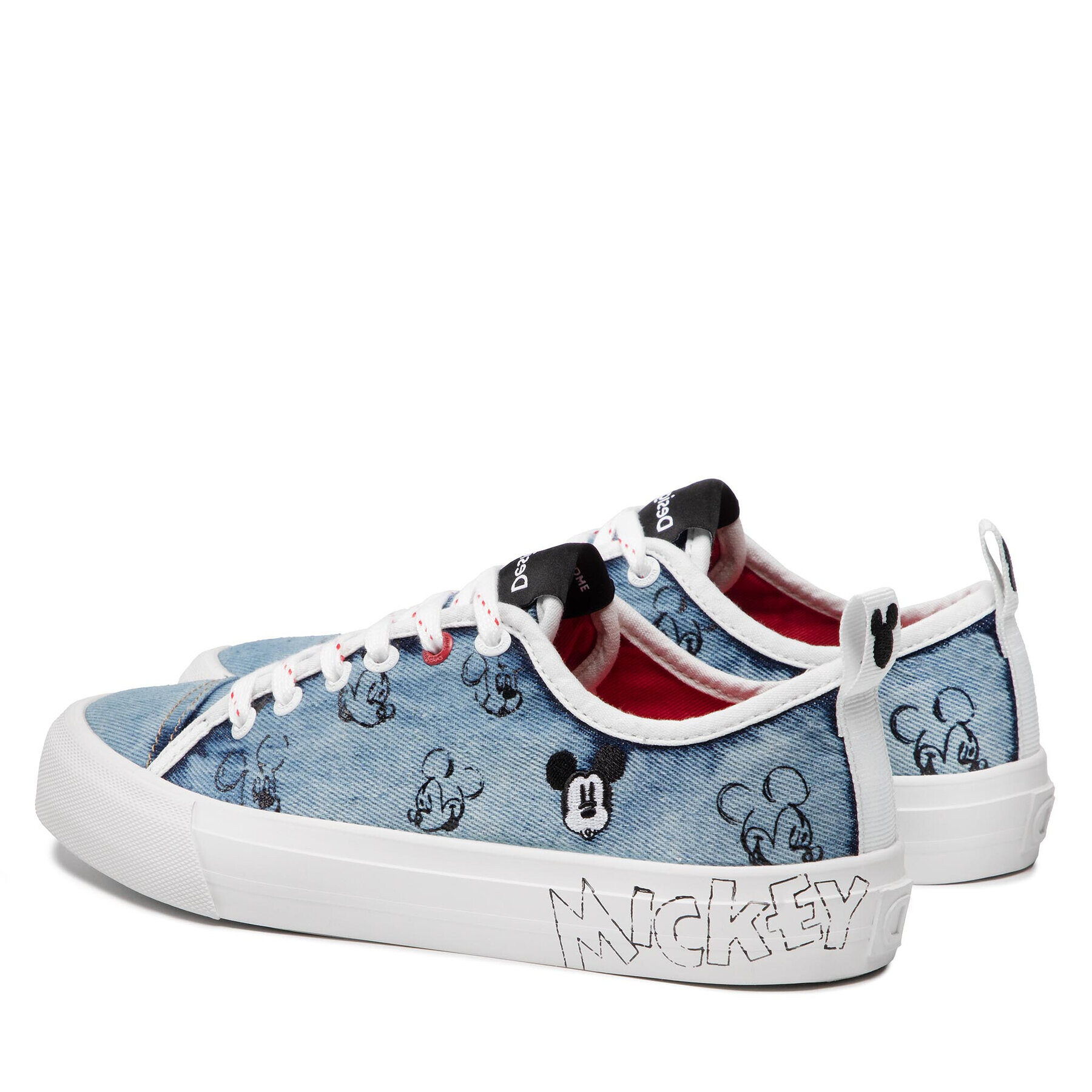 Desigual Сникърси Alpha Mickey Denim 22SSKD03 Син - Pepit.bg