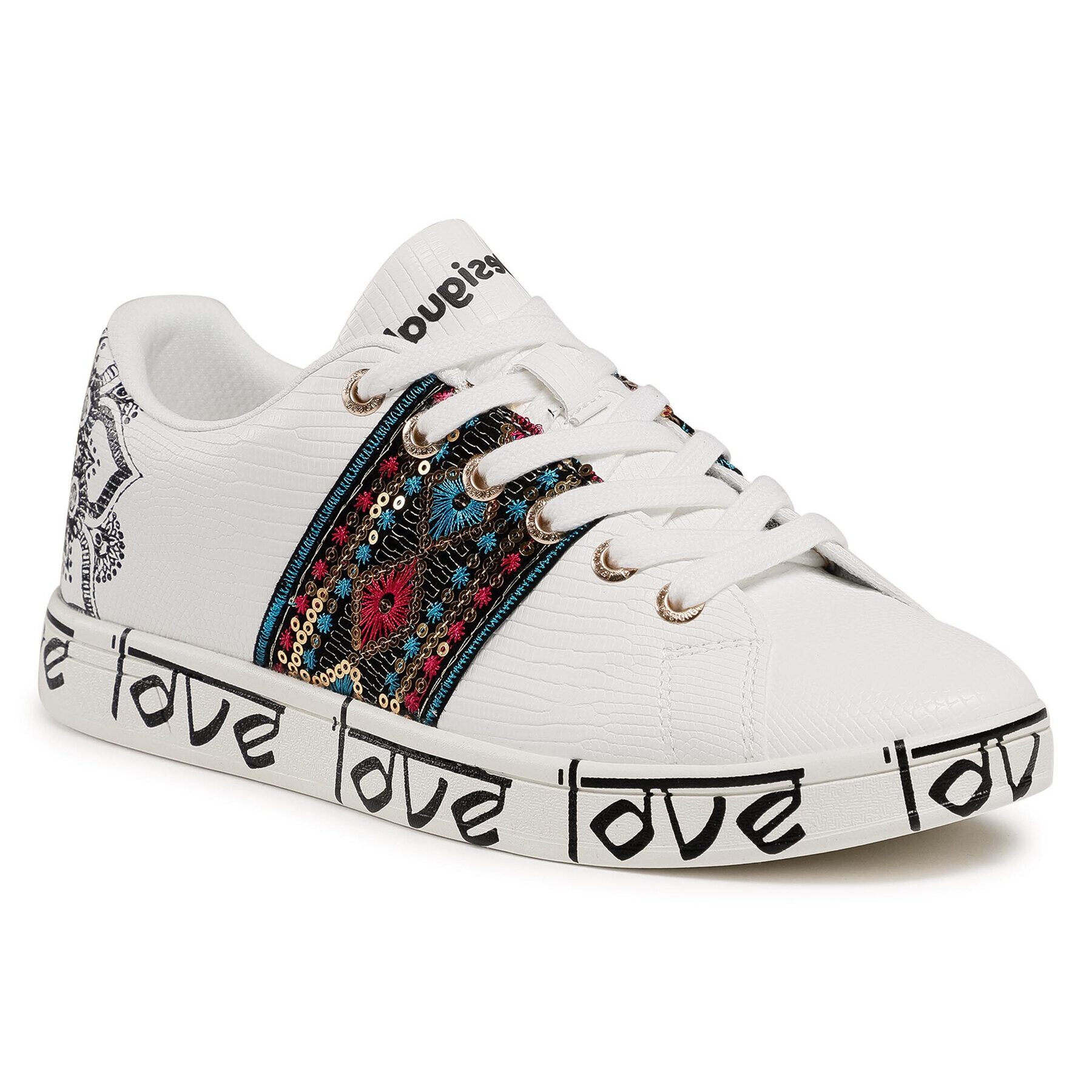 Desigual Сникърси Cosmic 21SSKP28 Бял - Pepit.bg