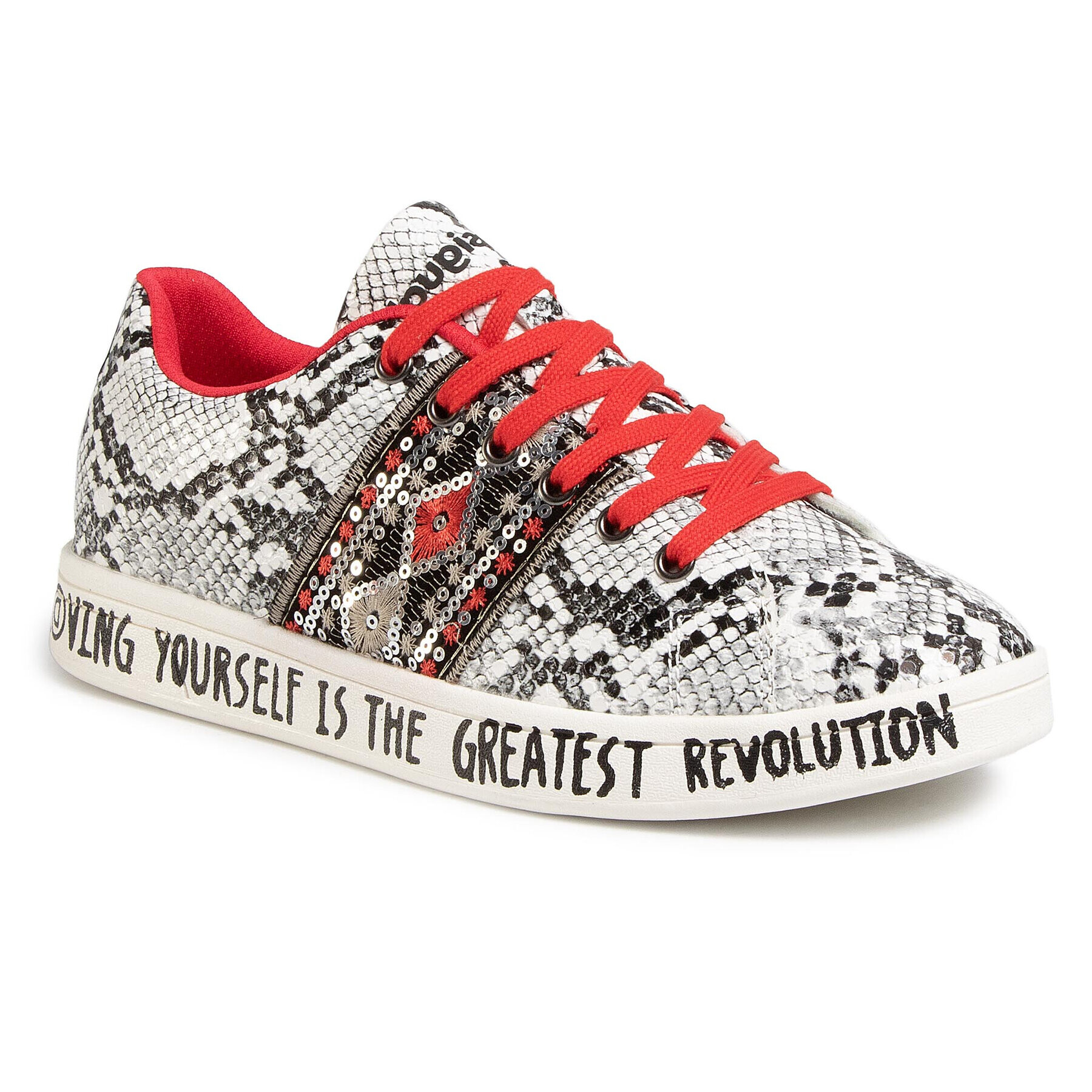 Desigual Сникърси Cosmic Exotic Snake20SSKP30 Бял - Pepit.bg