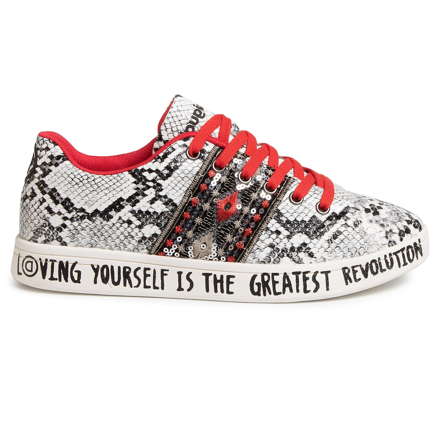 Desigual Сникърси Cosmic Exotic Snake20SSKP30 Бял - Pepit.bg