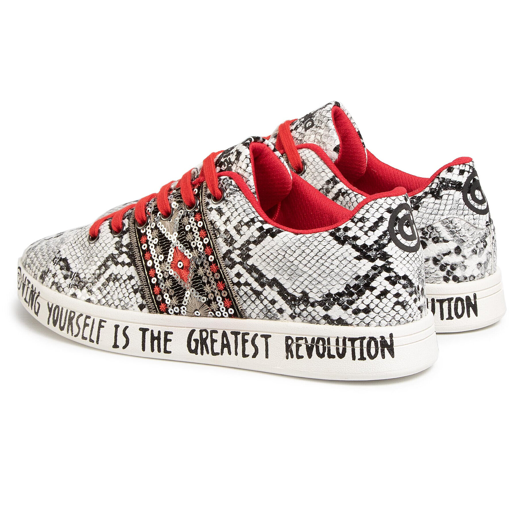 Desigual Сникърси Cosmic Exotic Snake20SSKP30 Бял - Pepit.bg
