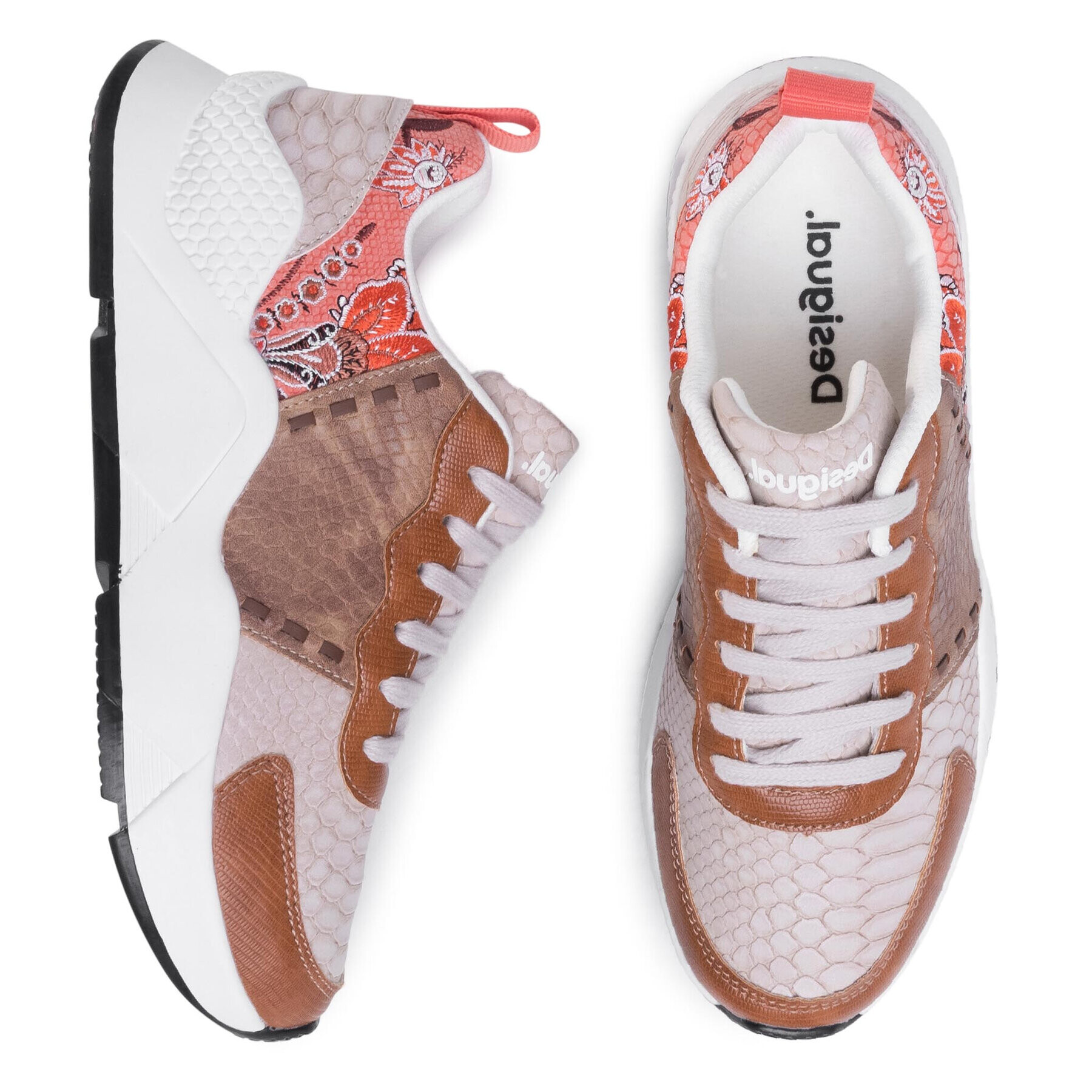 Desigual Сникърси Hydra Marron 20SSKP22 Кафяв - Pepit.bg