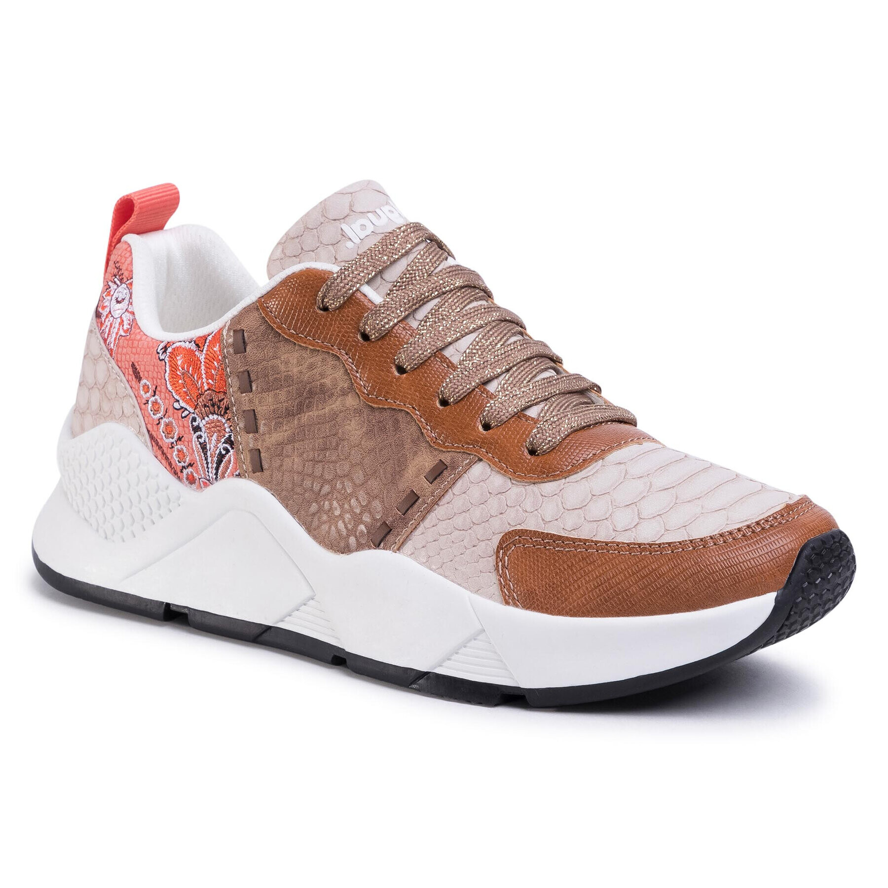 Desigual Сникърси Hydra Marron 20SSKP22 Кафяв - Pepit.bg