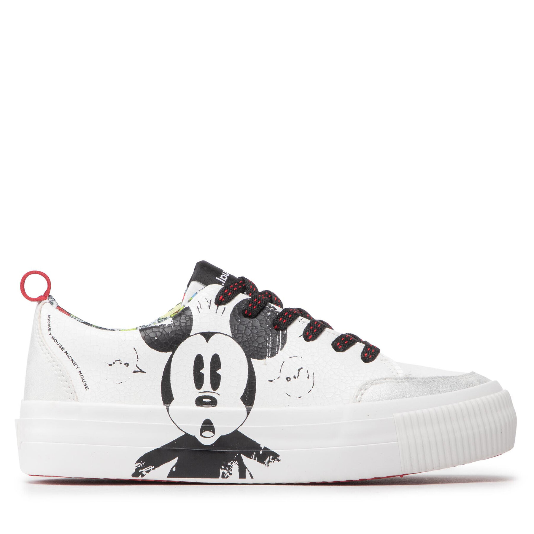 Desigual Сникърси Mickey Crack 22WSKP29 Бял - Pepit.bg