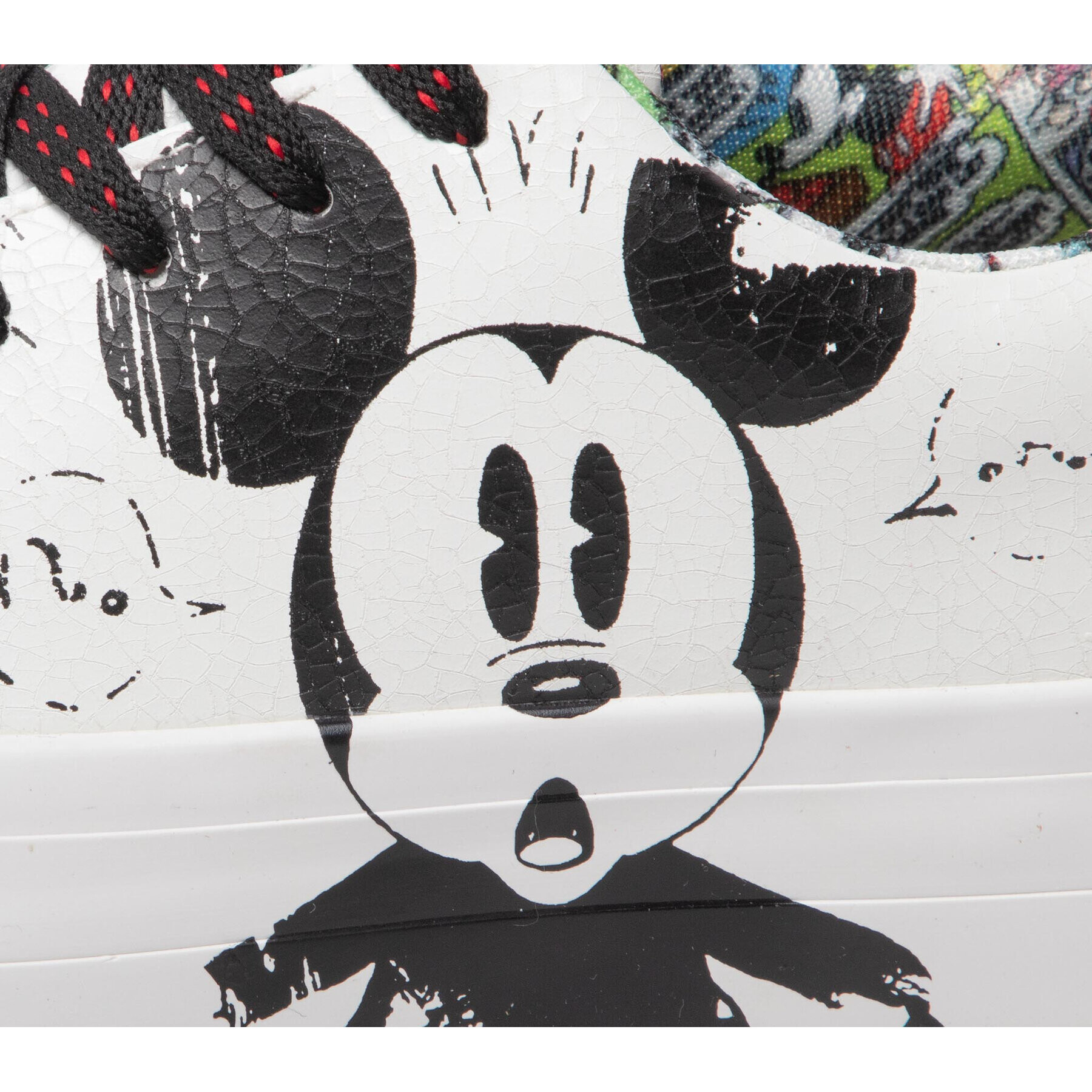 Desigual Сникърси Mickey Crack 22WSKP29 Бял - Pepit.bg