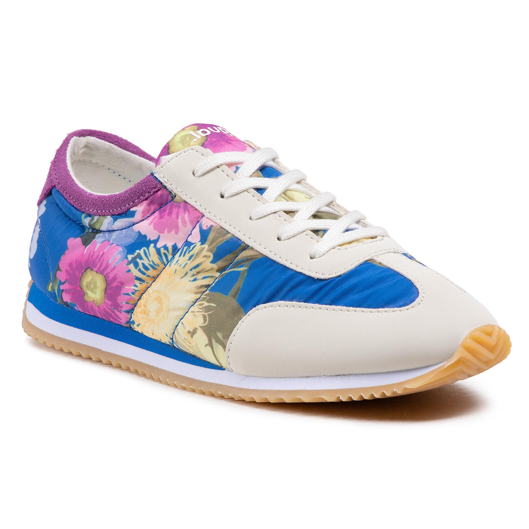 Desigual Сникърси Royal Flowers 21SSKA10 Син - Pepit.bg