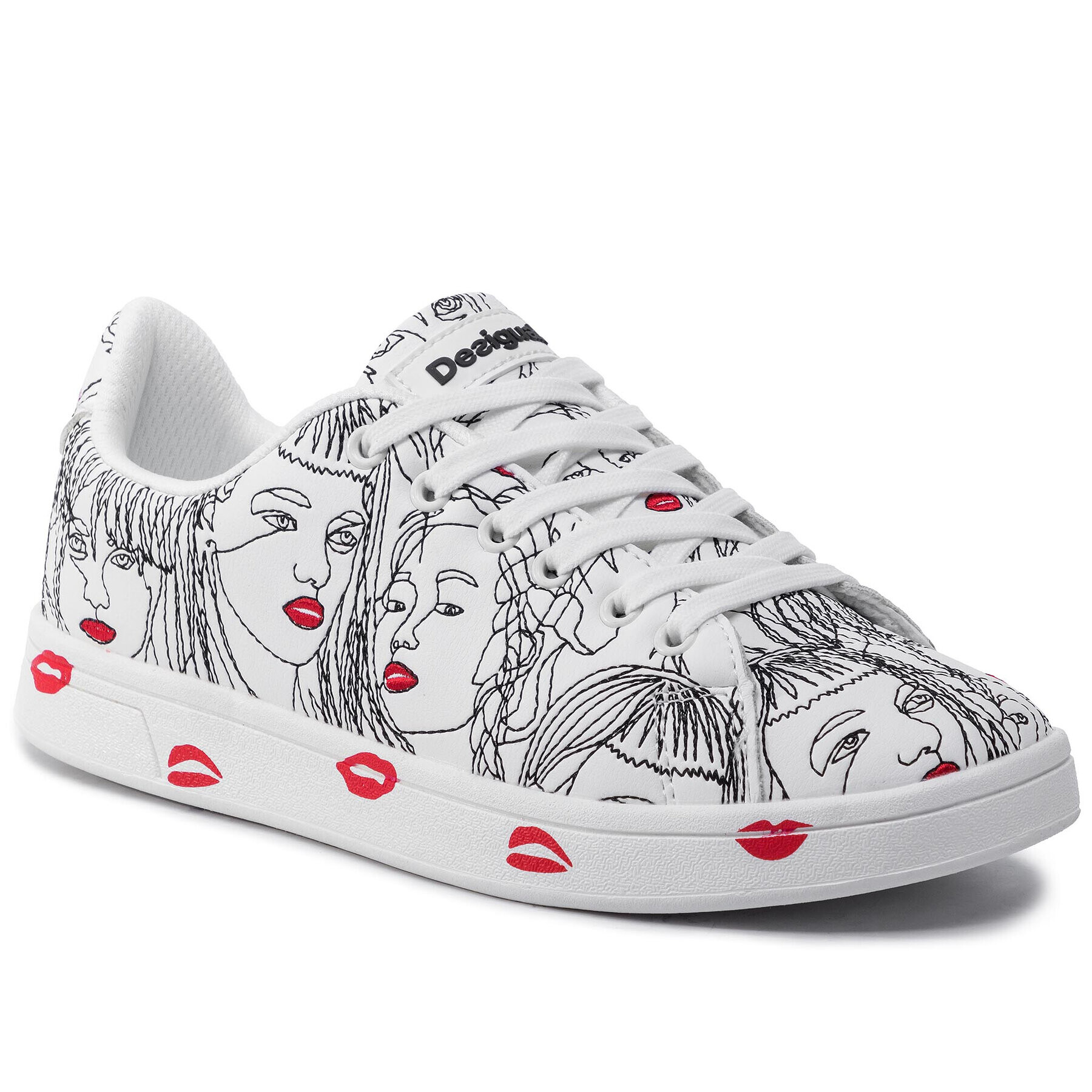 Desigual Сникърси Shoes Cosmic Caras 19WSKP01 Бял - Pepit.bg