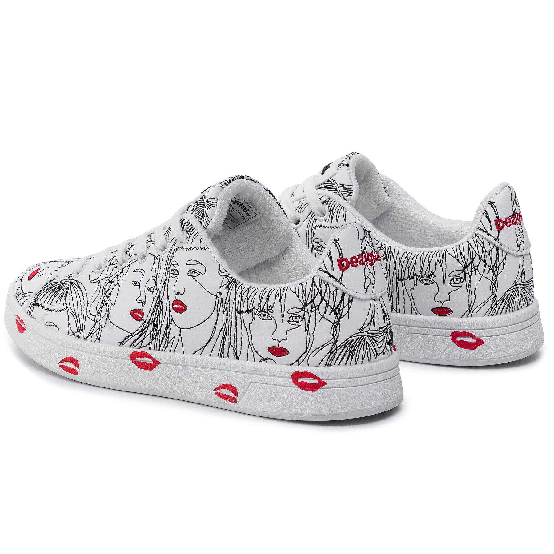 Desigual Сникърси Shoes Cosmic Caras 19WSKP01 Бял - Pepit.bg