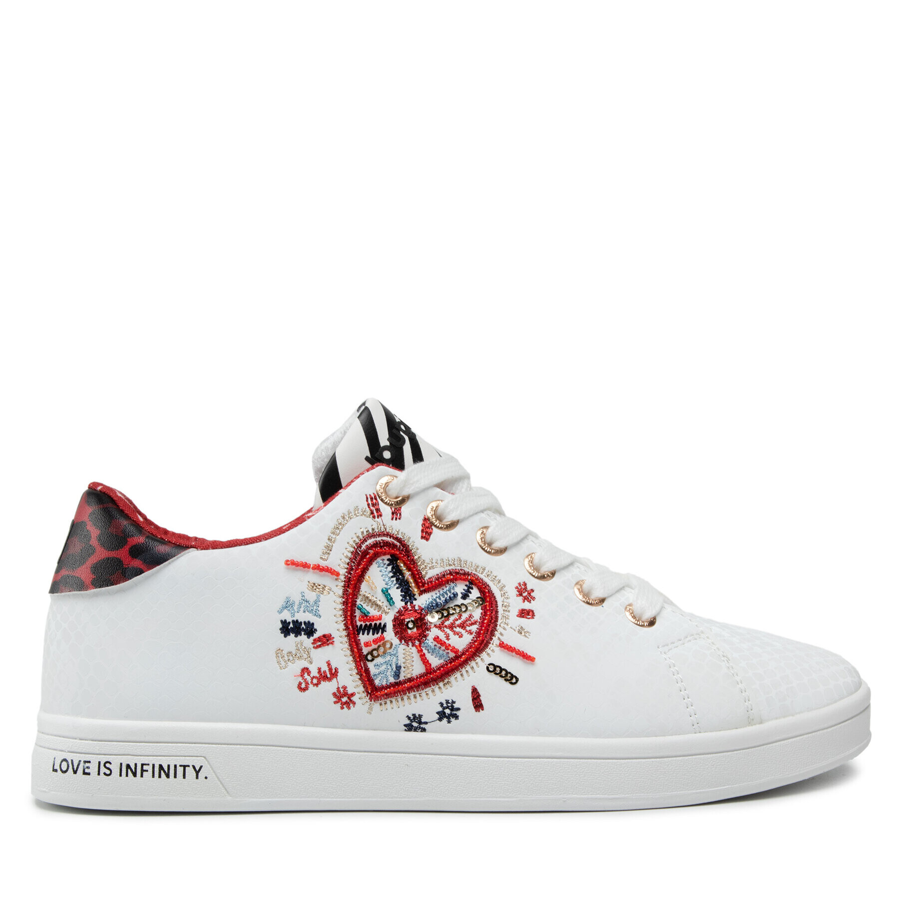 Desigual Сникърси Shoes Cosmic Heart 21WSKP07 Бял - Pepit.bg