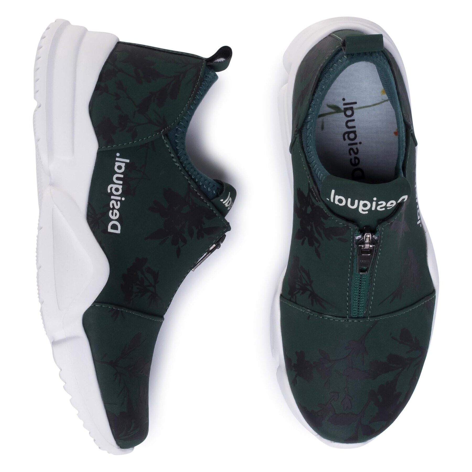 Desigual Сникърси Sneaker Zip Gardens 20SUKW04 Зелен - Pepit.bg