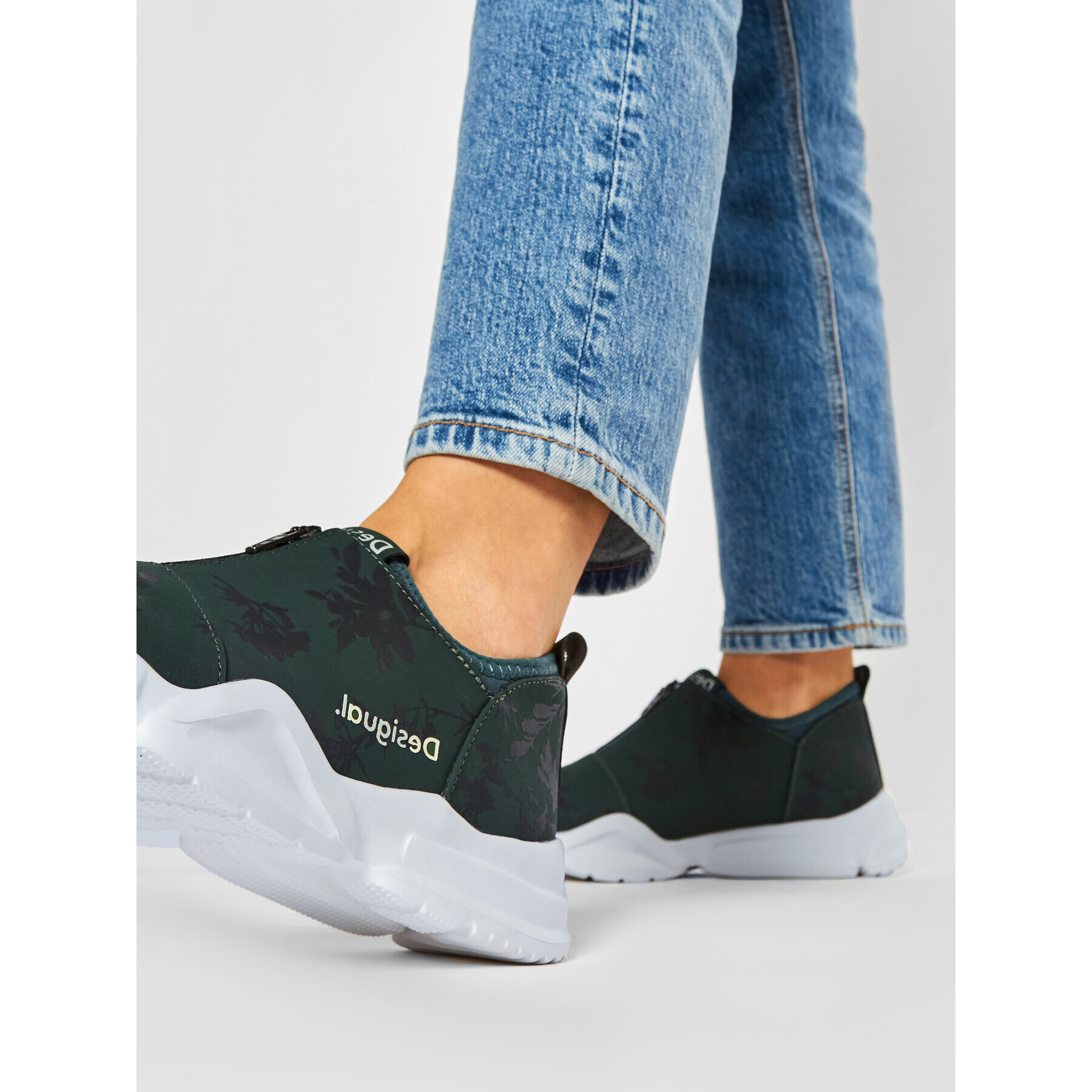 Desigual Сникърси Sneaker Zip Gardens 20SUKW04 Зелен - Pepit.bg