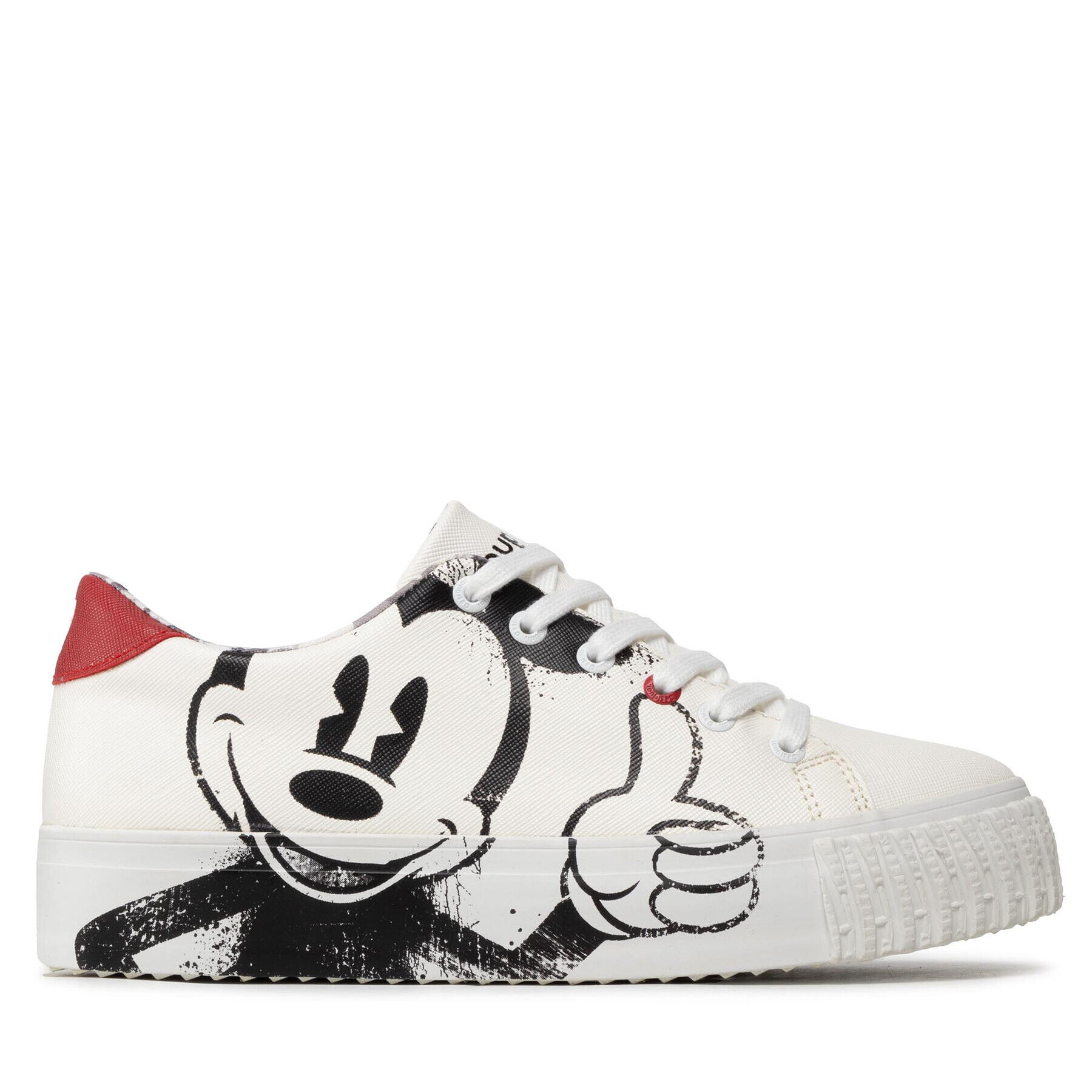 Desigual Сникърси Street Mickey 22SSKP24 Бял - Pepit.bg