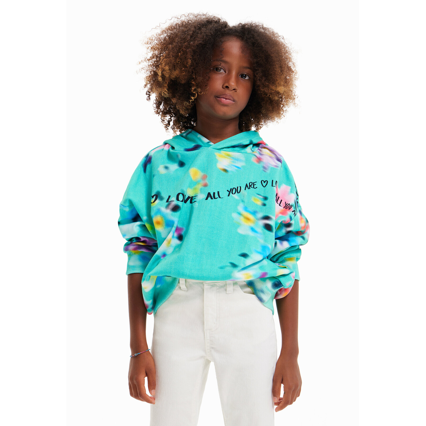 Desigual Суитшърт 23SGSK12 Зелен Oversize - Pepit.bg