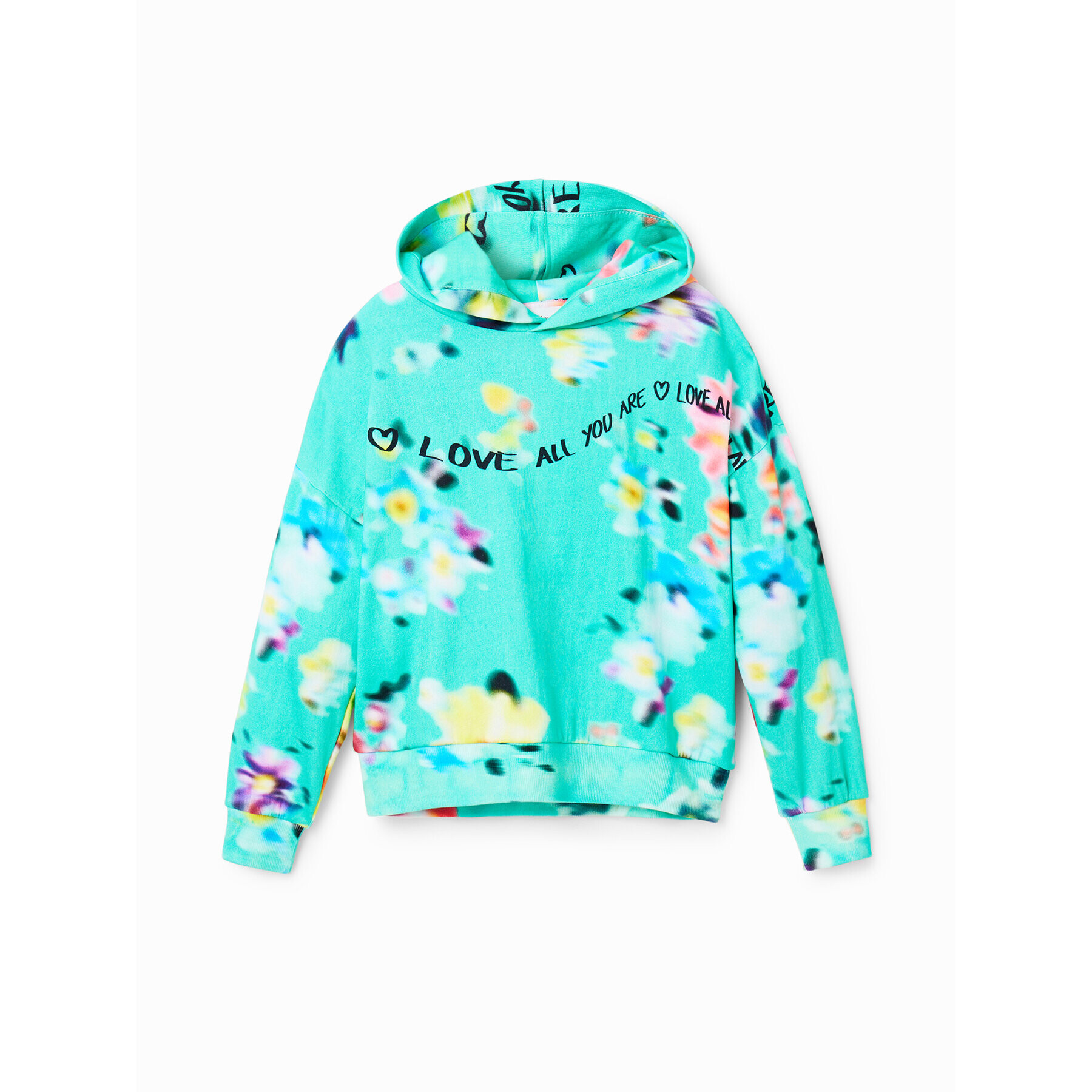 Desigual Суитшърт 23SGSK12 Зелен Oversize - Pepit.bg