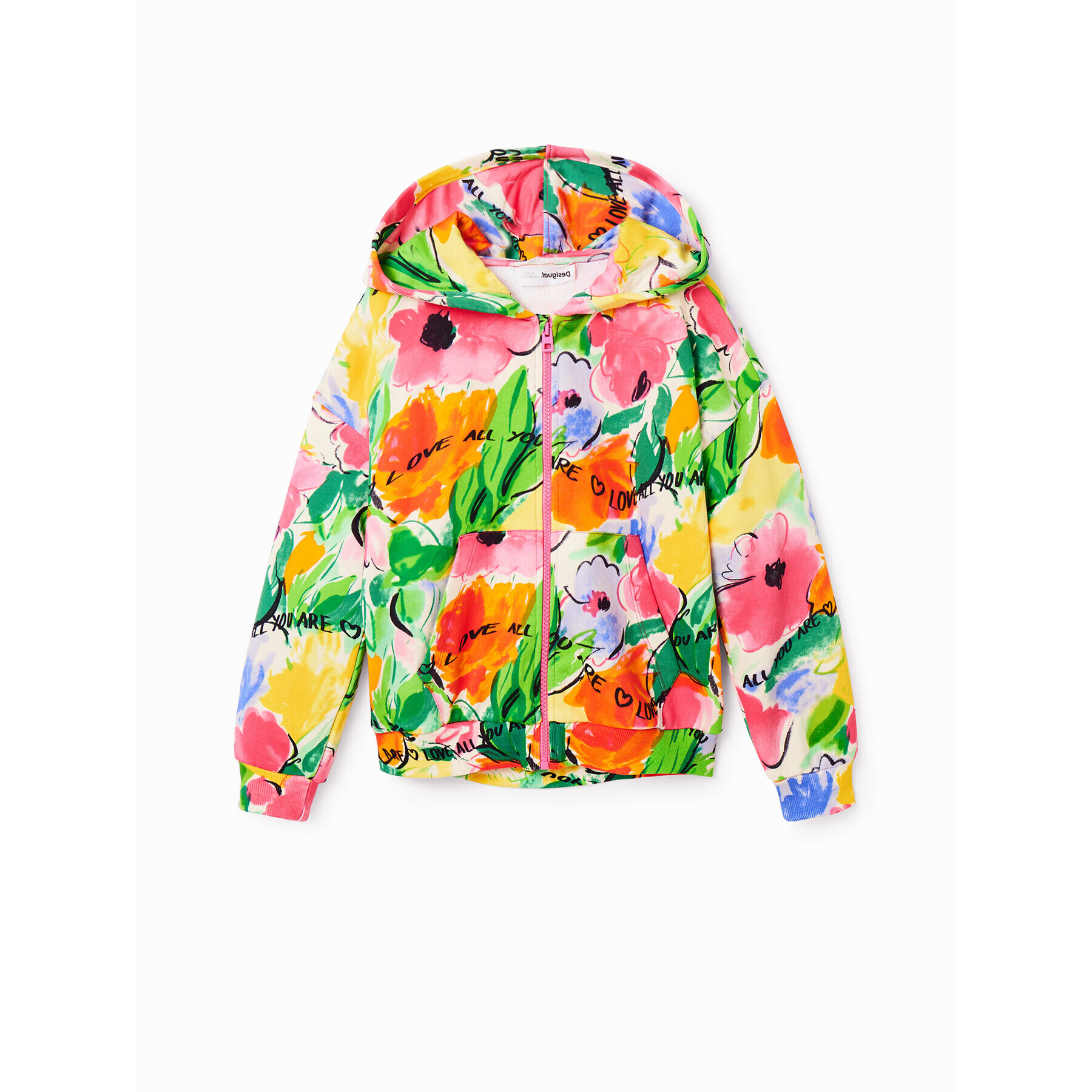 Desigual Суитшърт 23SGSK13 Розов Oversize - Pepit.bg