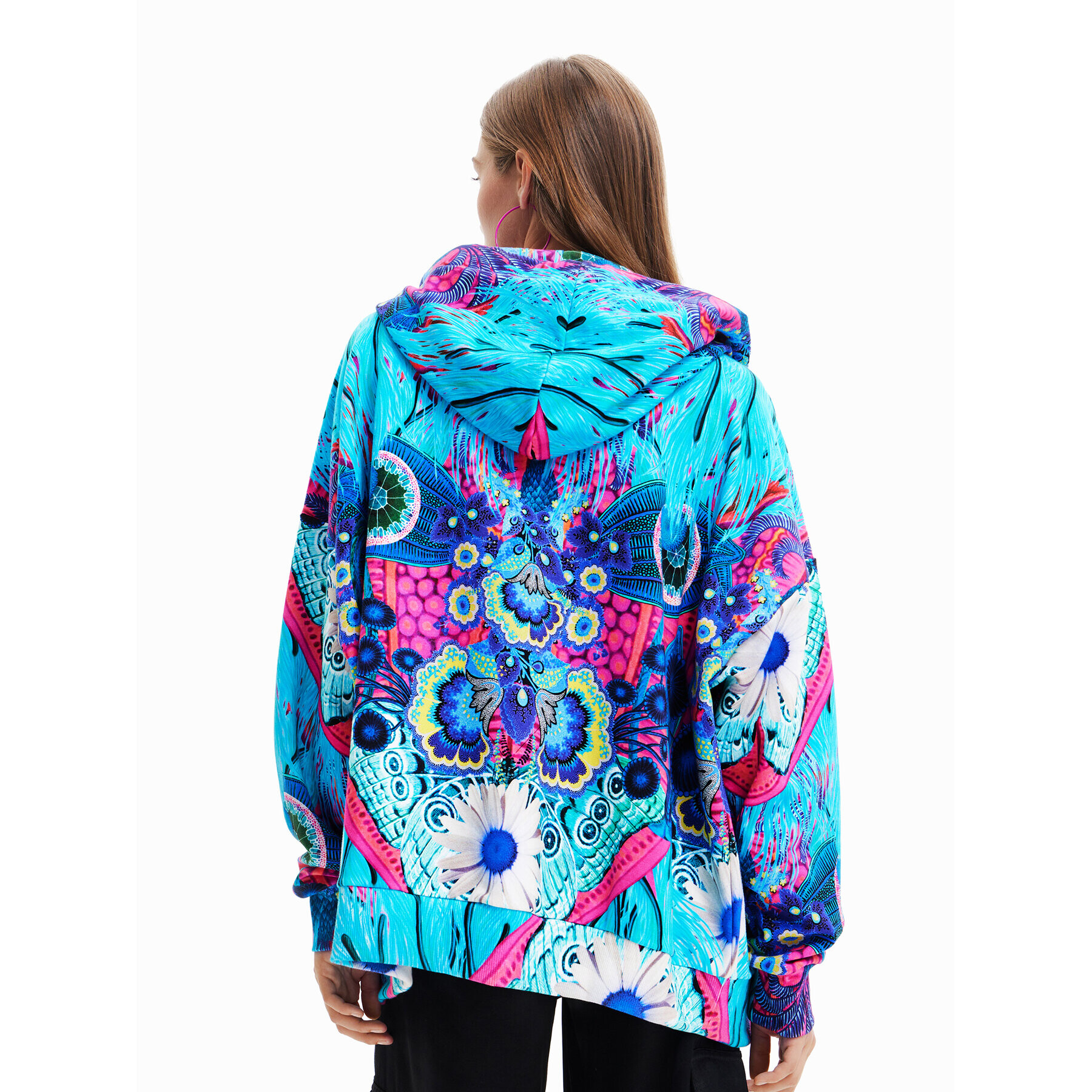 Desigual Суитшърт 23SWSK34 Електриков Oversize - Pepit.bg