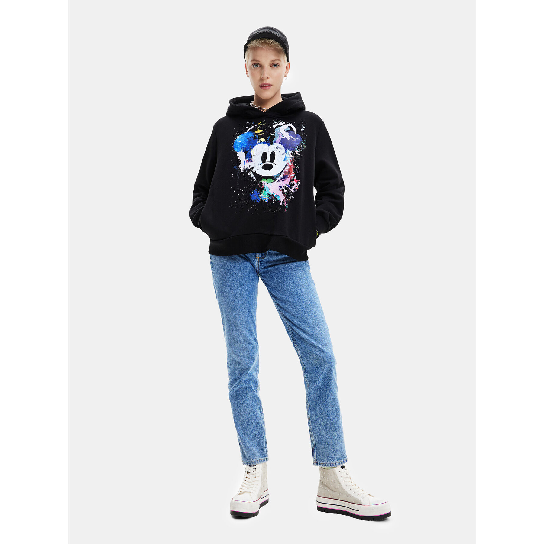 Desigual Суитшърт 23SWSK35 Черен Loose Fit - Pepit.bg