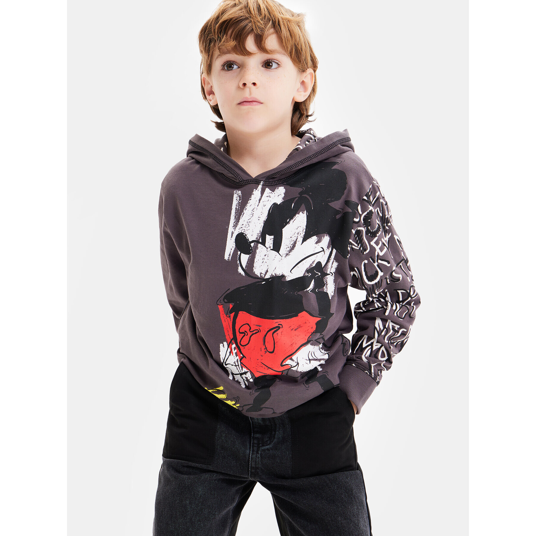 Desigual Суитшърт 23WBTK04 Сив Regular Fit - Pepit.bg