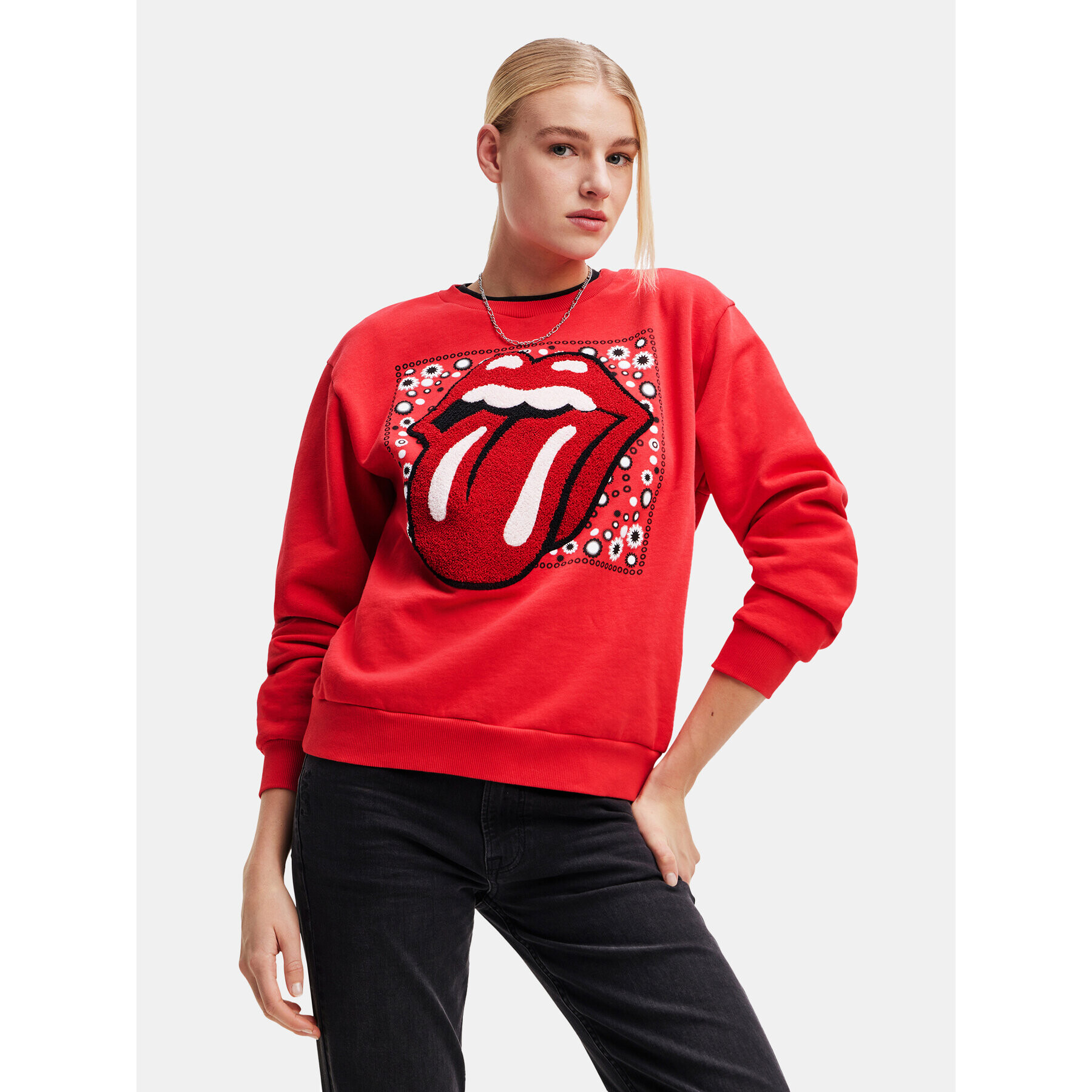 Desigual Суитшърт 23WWSK30 Червен Regular Fit - Pepit.bg