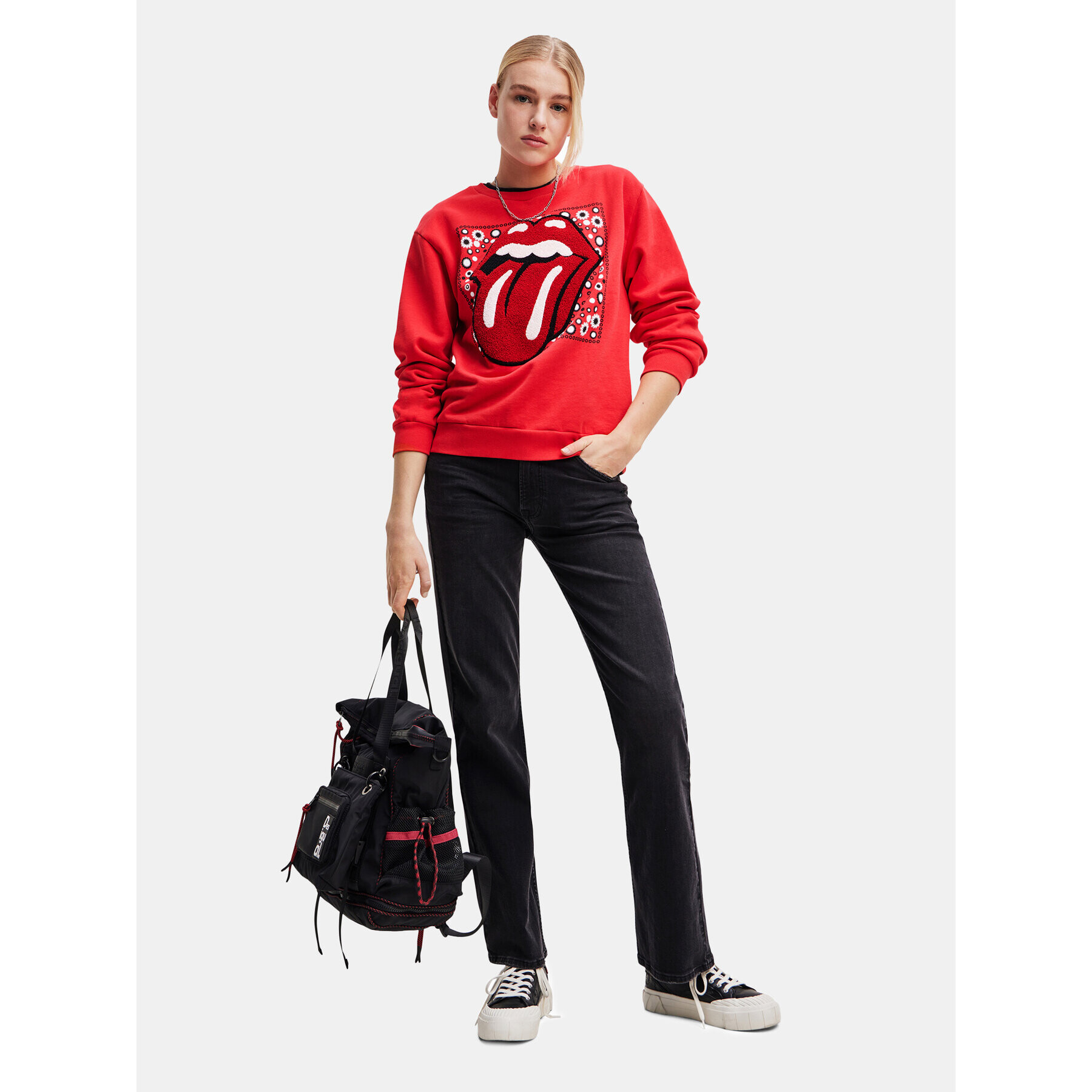 Desigual Суитшърт 23WWSK30 Червен Regular Fit - Pepit.bg