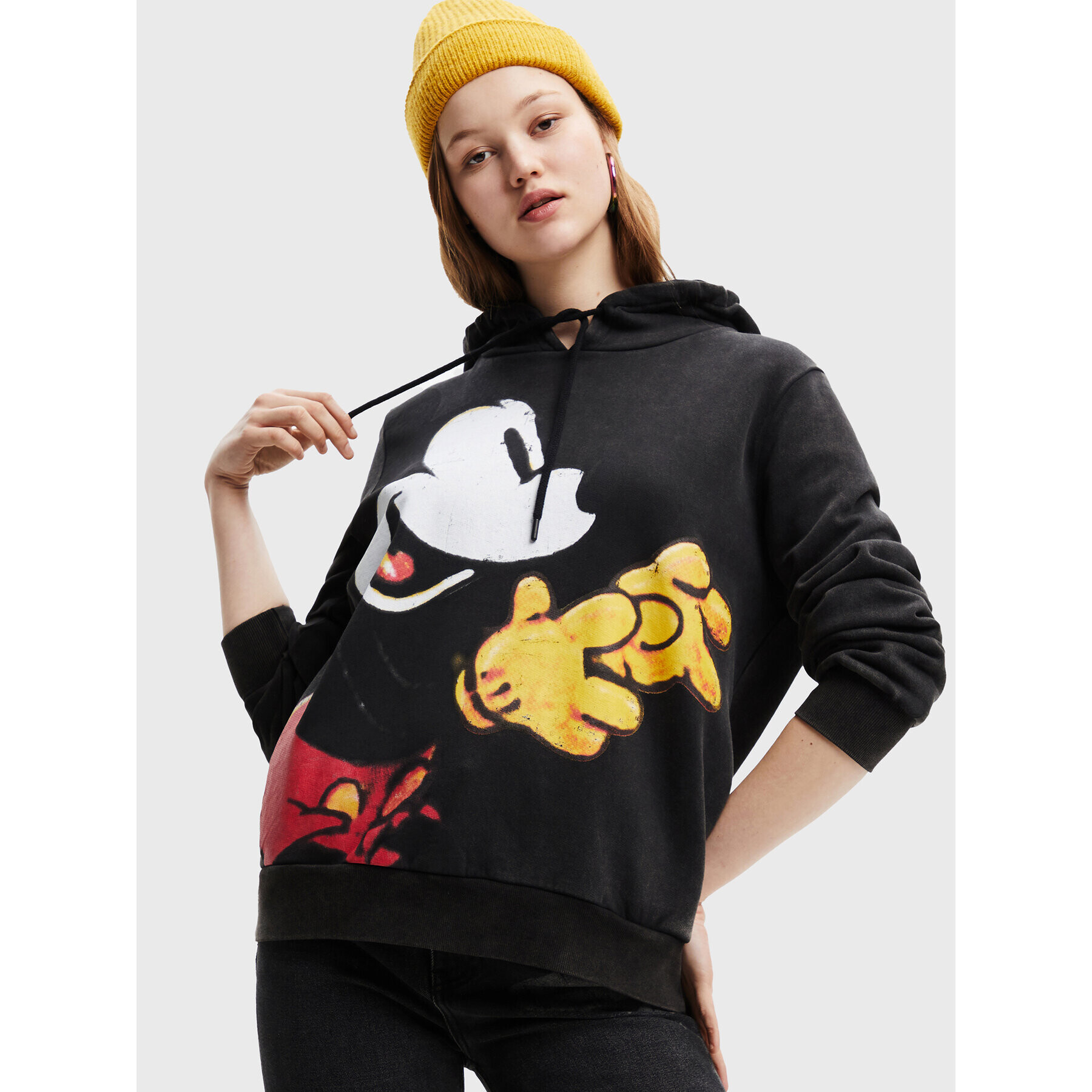 Desigual Суитшърт DISNEY Vintage 22WWSK49 Черен Relaxed Fit - Pepit.bg