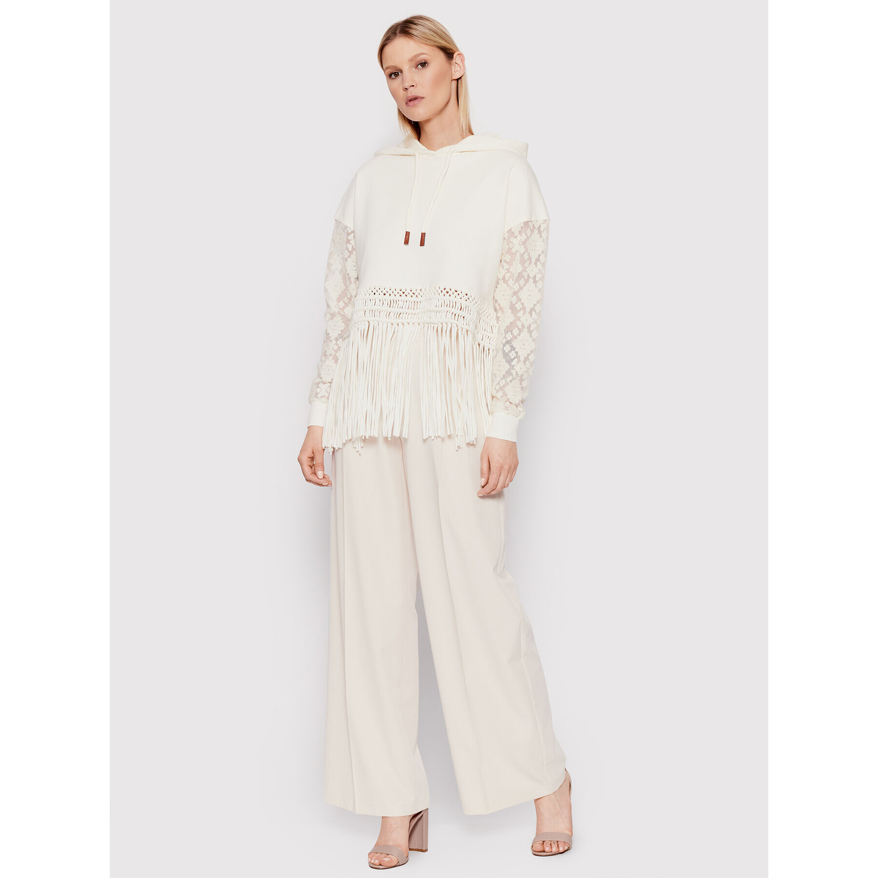 Desigual Суитшърт Tulum 22SWSK03 Бежов Oversize - Pepit.bg