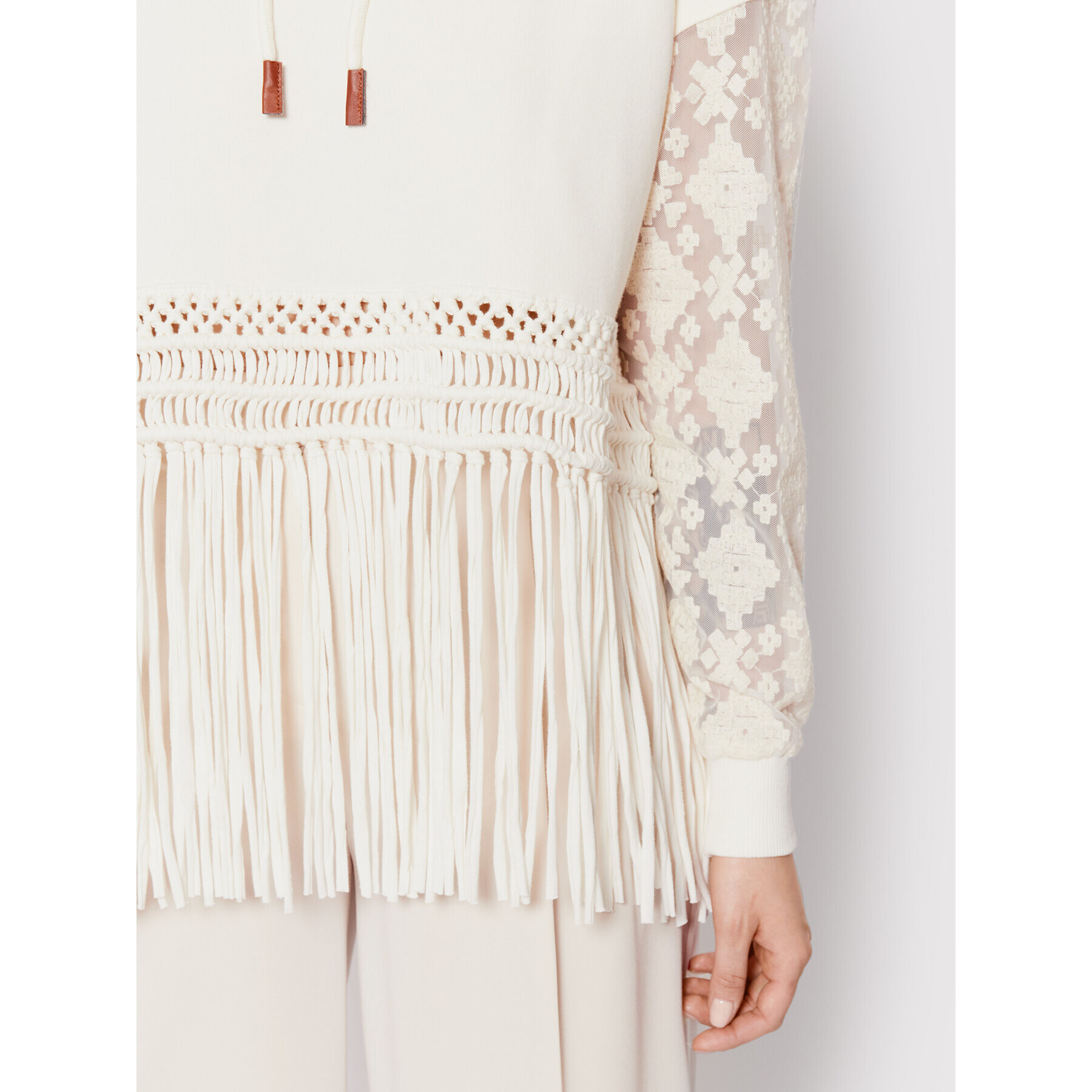 Desigual Суитшърт Tulum 22SWSK03 Бежов Oversize - Pepit.bg