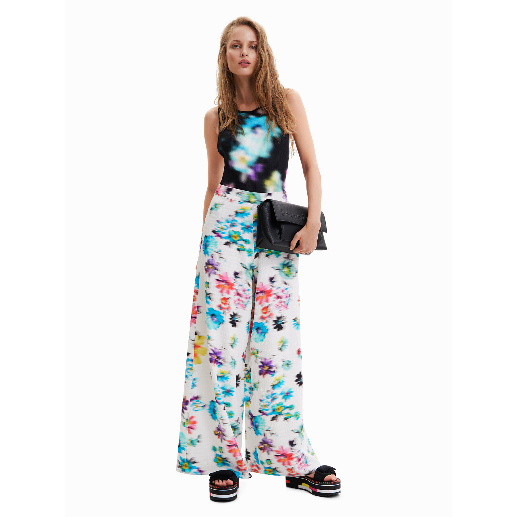 Desigual Текстилни панталони 23SWPW11 Цветен Regular Fit - Pepit.bg