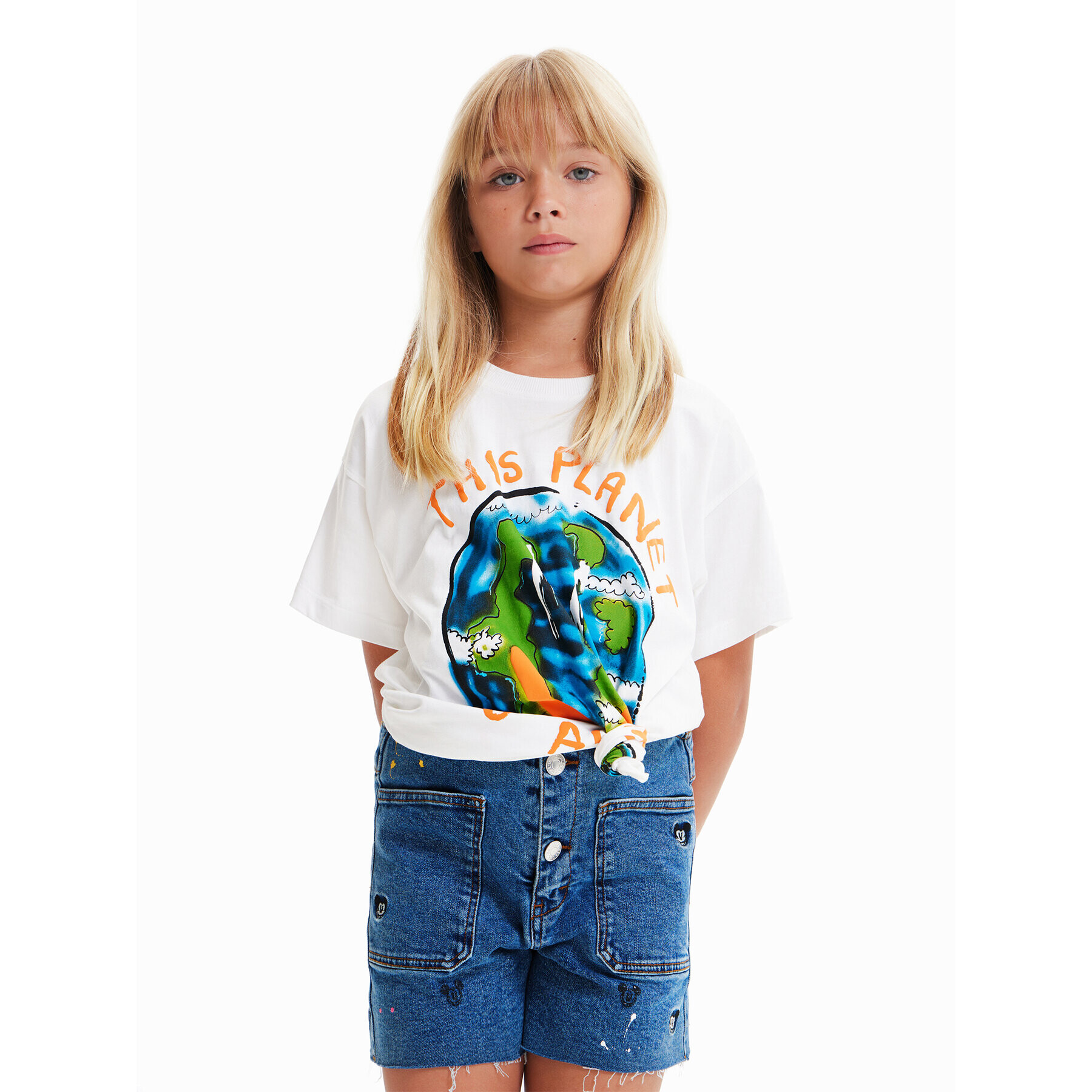 Desigual Тишърт 23SBTK09 Цветен Regular Fit - Pepit.bg