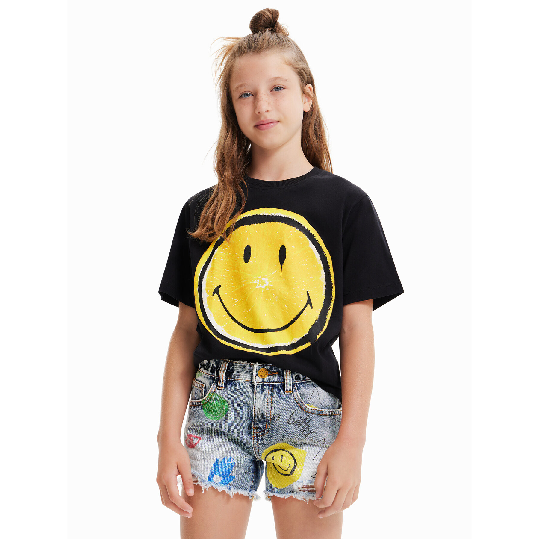 Desigual Тишърт 23SBTK11 Сив Regular Fit - Pepit.bg