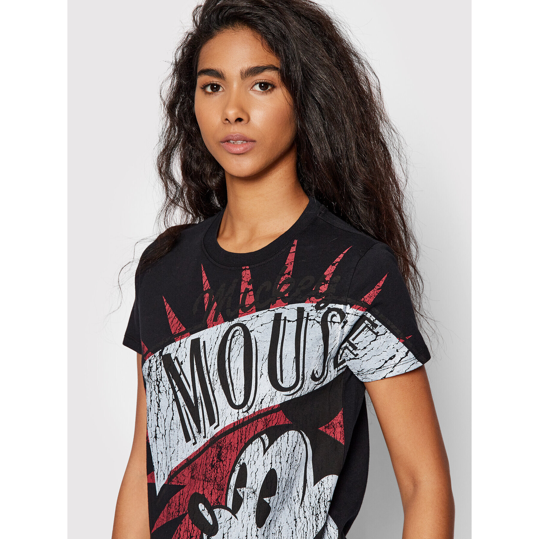 Desigual Тишърт DISNEY Mickey Boom 22SWTK99 Черен Regular Fit - Pepit.bg