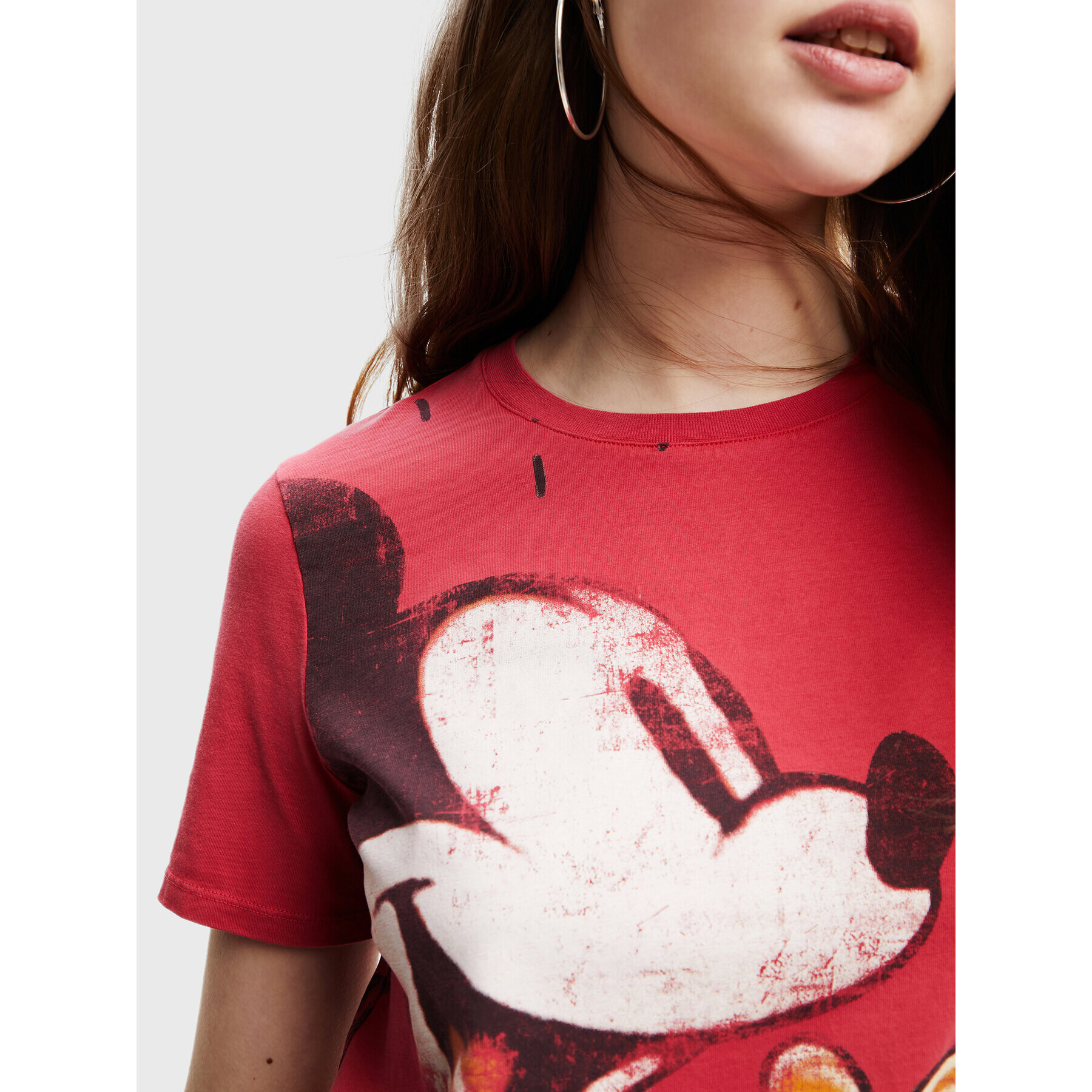 Desigual Тишърт DISNEY To Meet U Mickey 22WWTK80 Червен Regular Fit - Pepit.bg