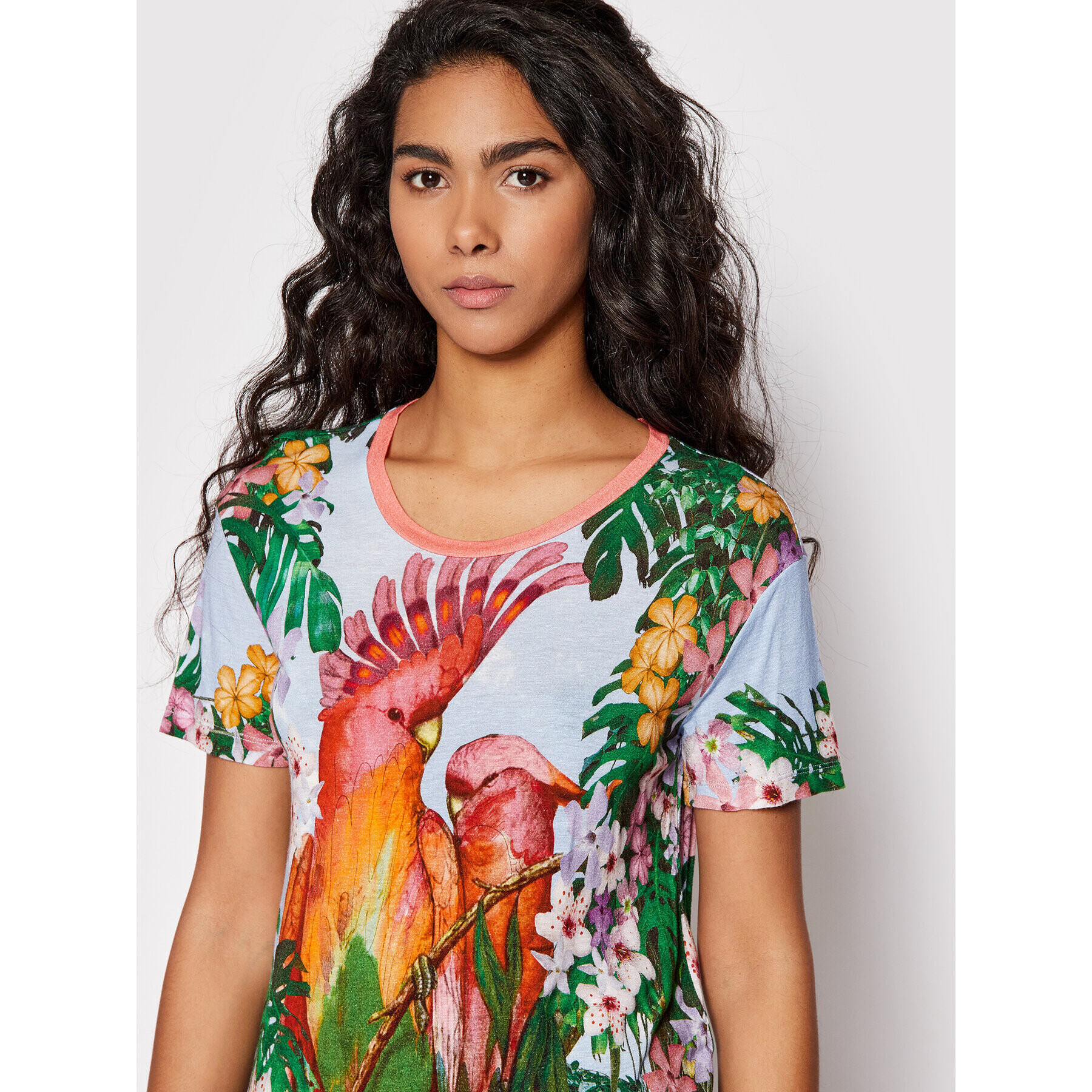 Desigual Тишърт Parrot 22SWTKAX Цветен Regular Fit - Pepit.bg