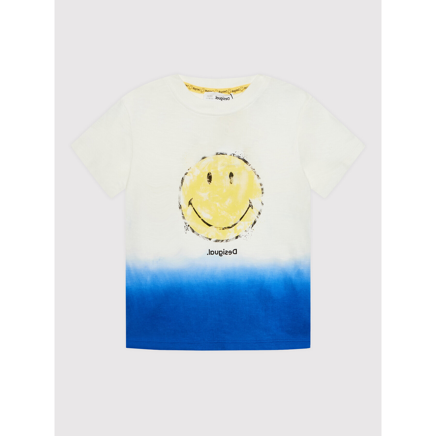 Desigual Тишърт SMILEY Carambola 22SBTK10 Бял Regular Fit - Pepit.bg