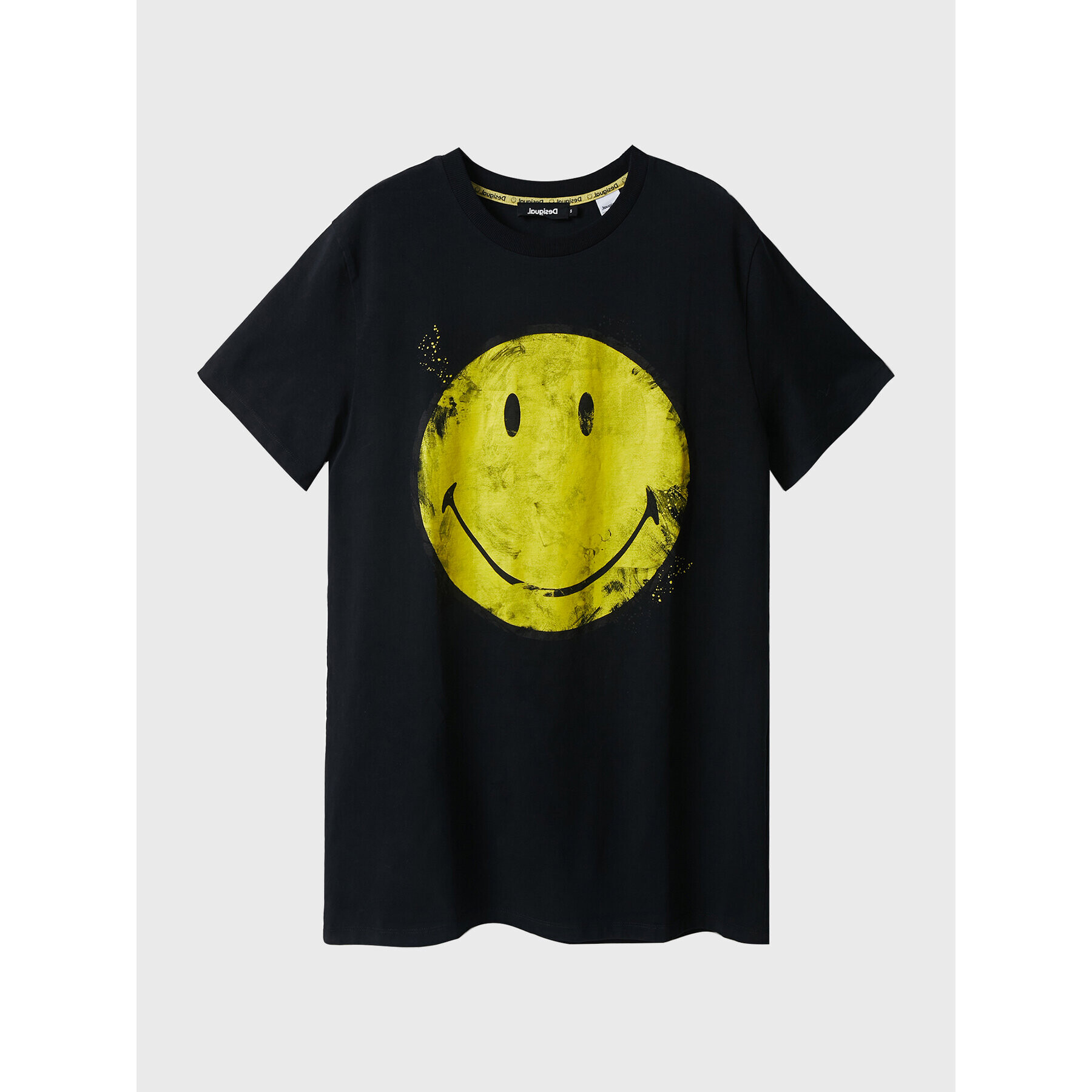 Desigual Тишърт SMILEY Ria 22WWTKAJ Черен Regular Fit - Pepit.bg