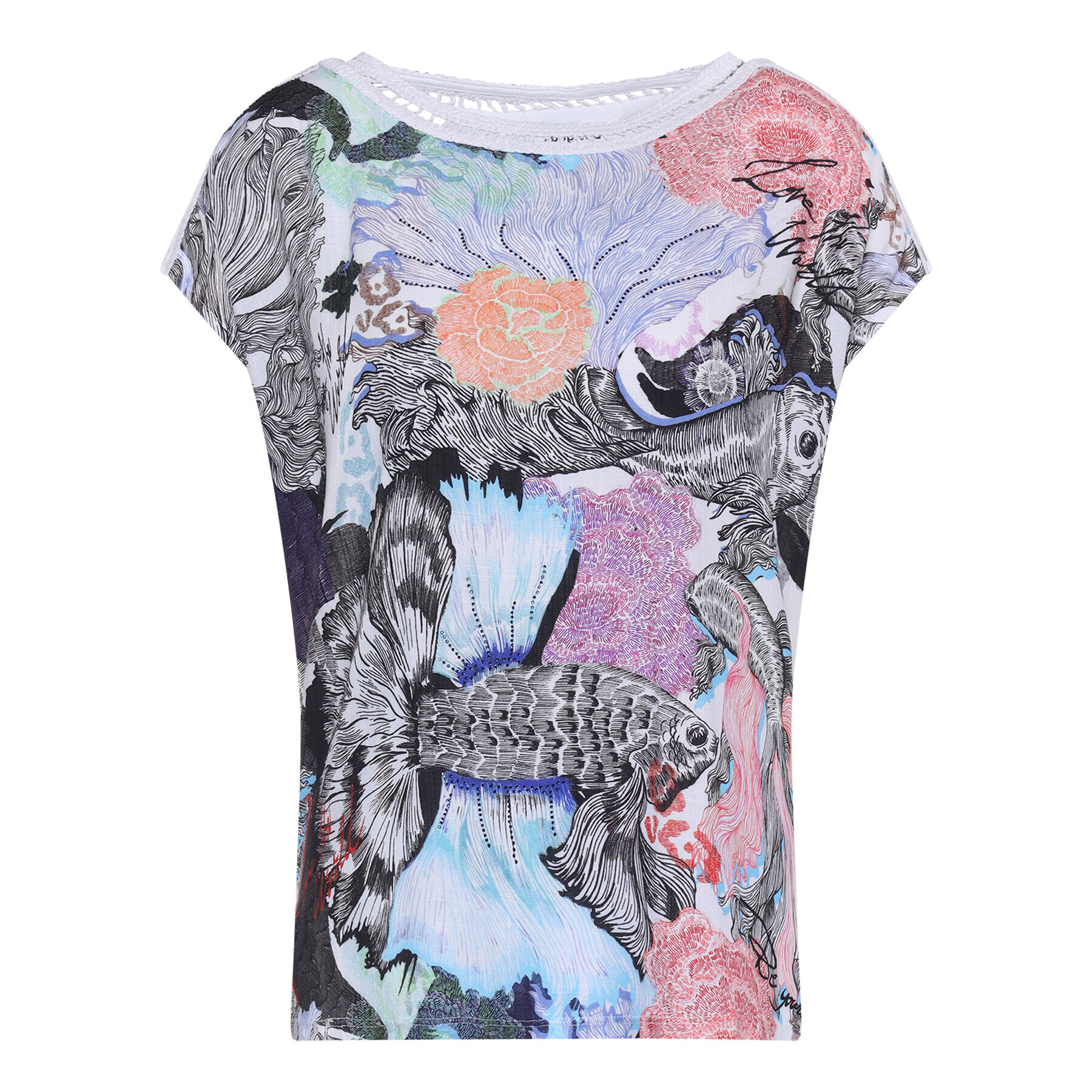 Desigual Тишърт Viena 20SWTK92 Цветен Regular Fit - Pepit.bg