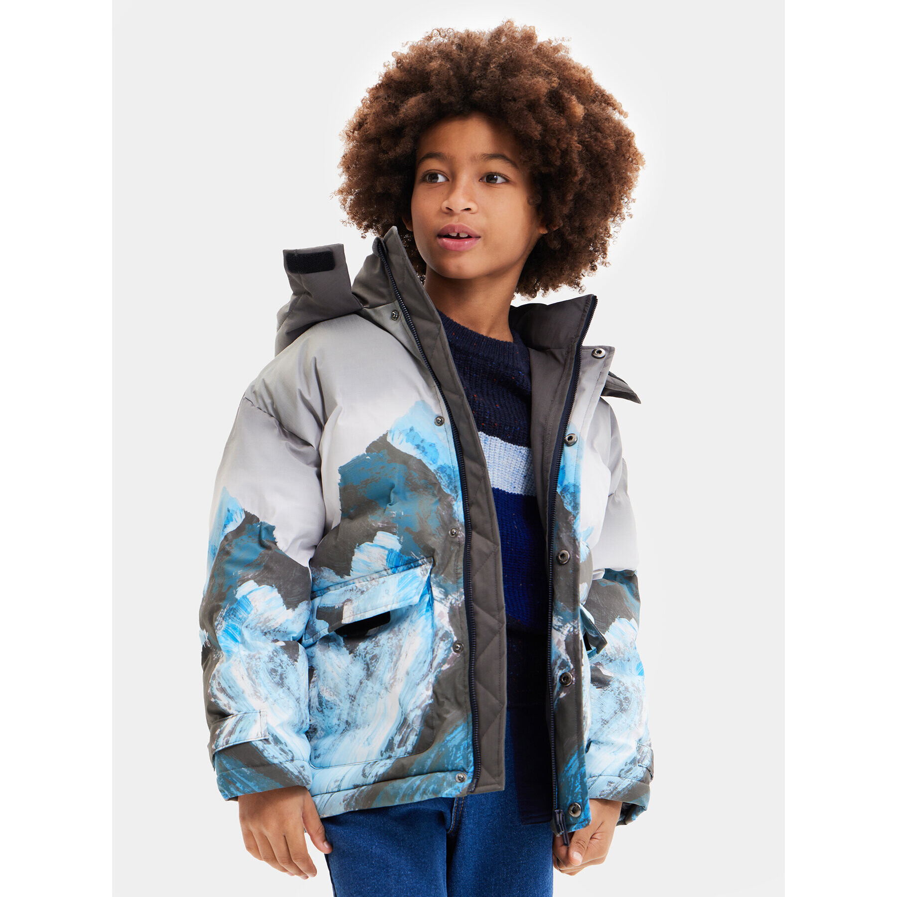 Desigual Зимно яке 23WBEW04 Сив Regular Fit - Pepit.bg