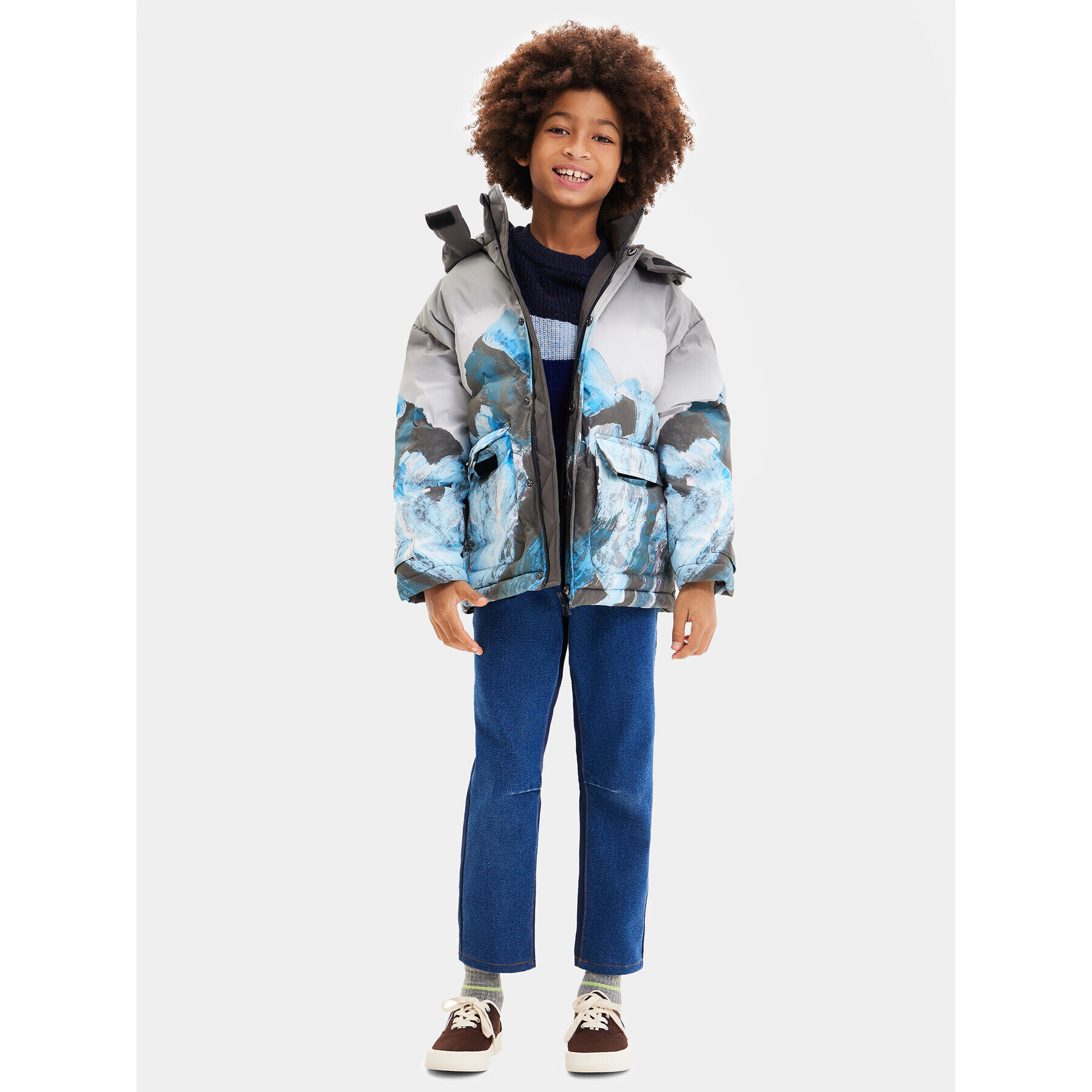 Desigual Зимно яке 23WBEW04 Сив Regular Fit - Pepit.bg