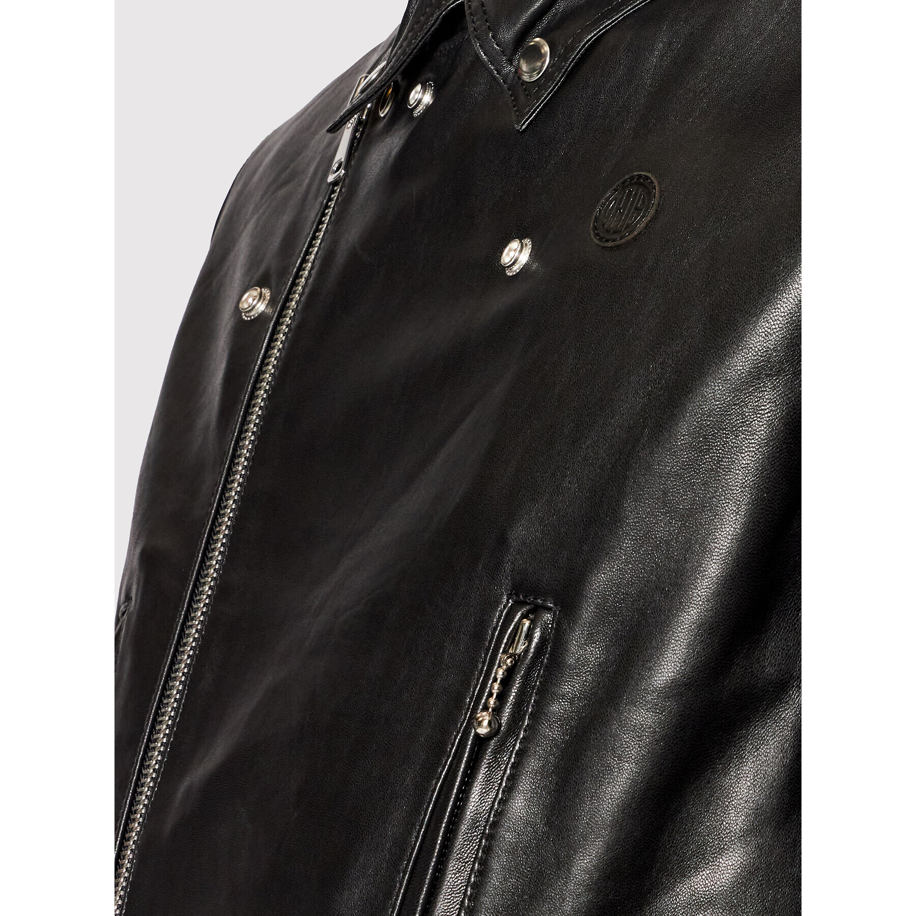 Deus Ex Machina Кожено яке Tornado DMF2061293 Черен Slim Fit - Pepit.bg