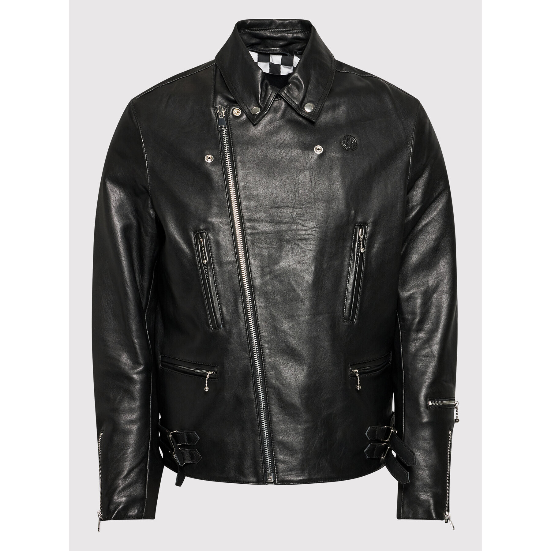 Deus Ex Machina Кожено яке Tornado DMF2061293 Черен Slim Fit - Pepit.bg