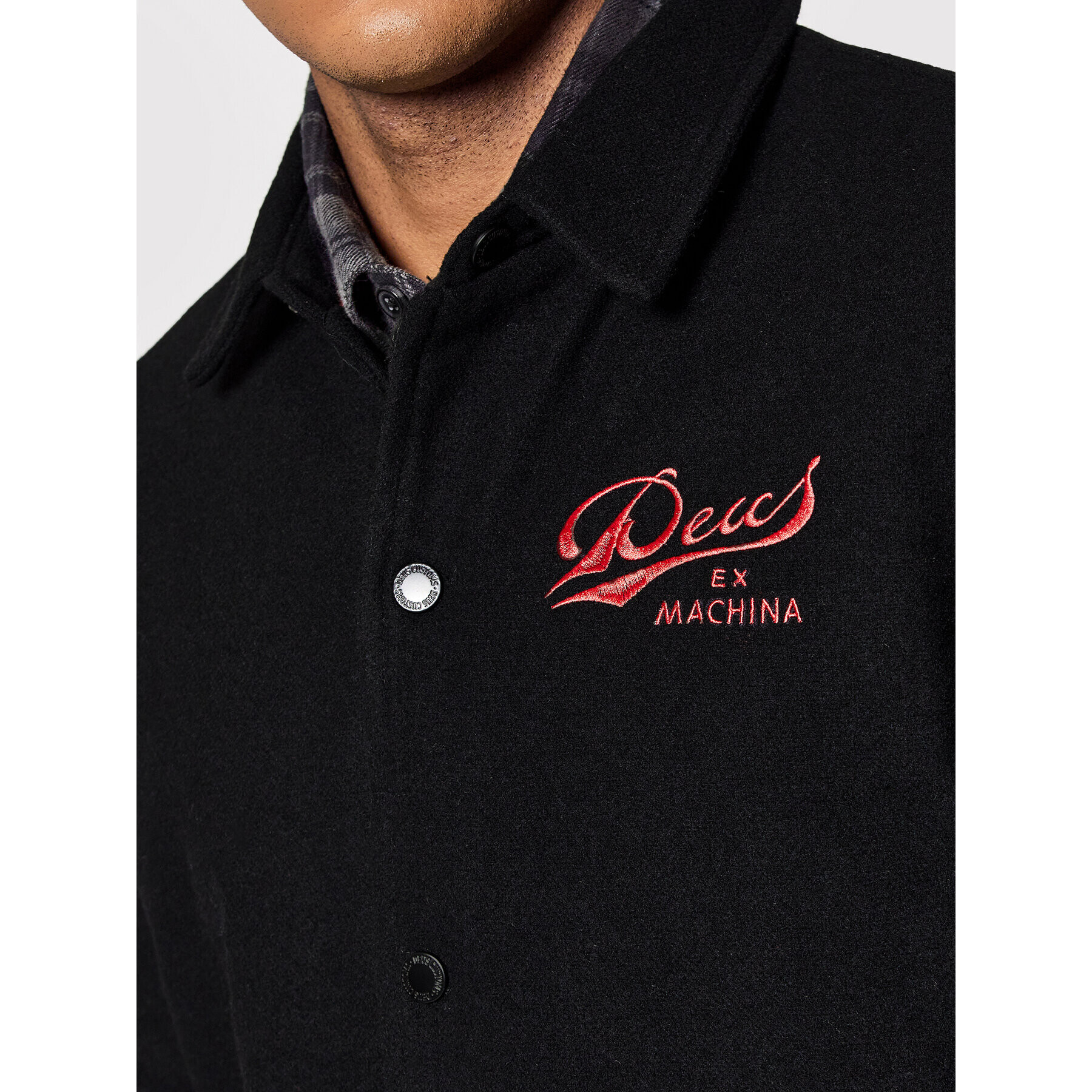 Deus Ex Machina Преходно яке Team DMF206747 Черен Regular Fit - Pepit.bg