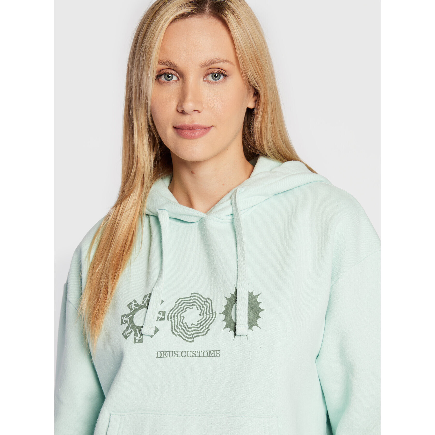 Deus Ex Machina Суитшърт Cultivate DLF228546 Зелен Oversize - Pepit.bg