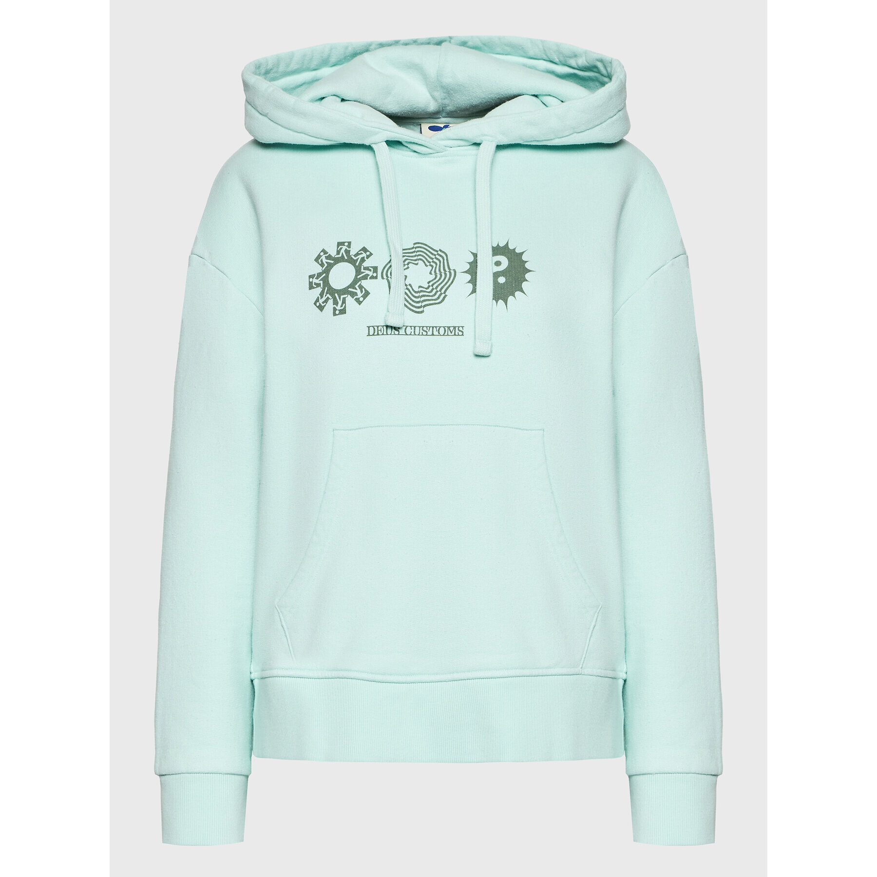 Deus Ex Machina Суитшърт Cultivate DLF228546 Зелен Oversize - Pepit.bg