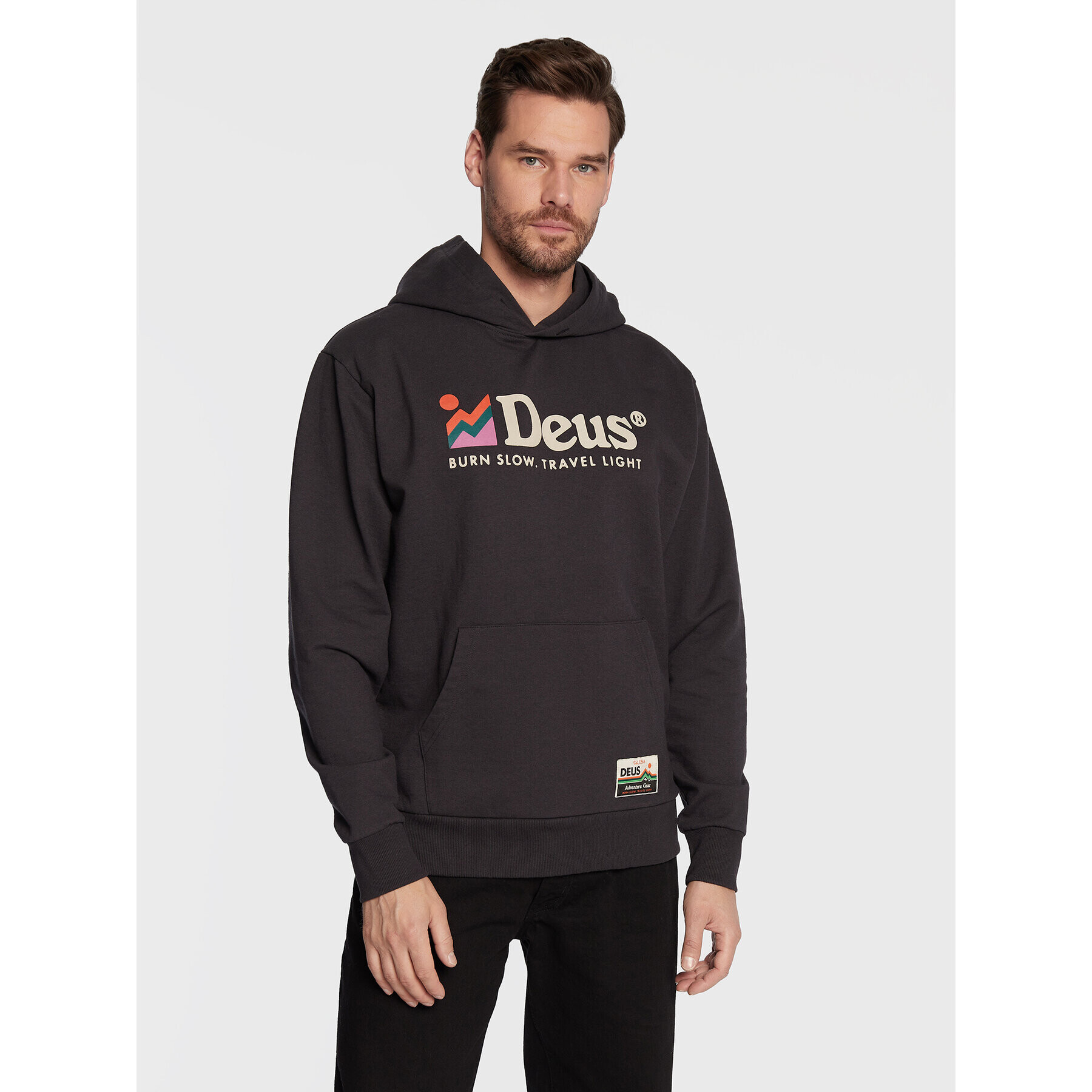 Deus Ex Machina Суитшърт Rubble DMF228332 Черен Boxy Fit - Pepit.bg