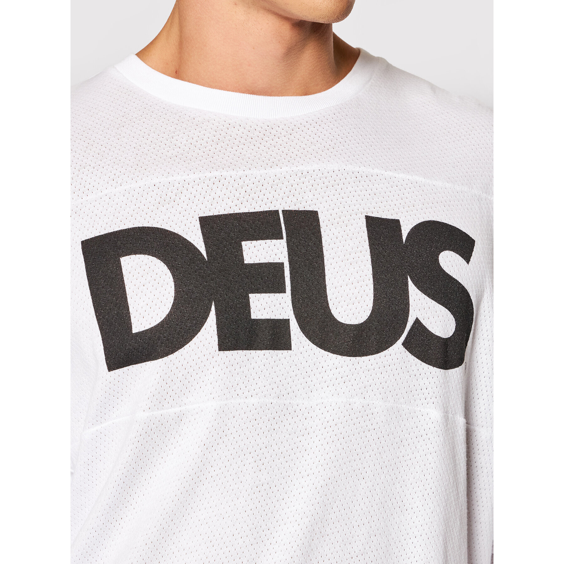 Deus Ex Machina Тениска с дълъг ръкав All Caps Moto DMF81530 Бял Regular Fit - Pepit.bg