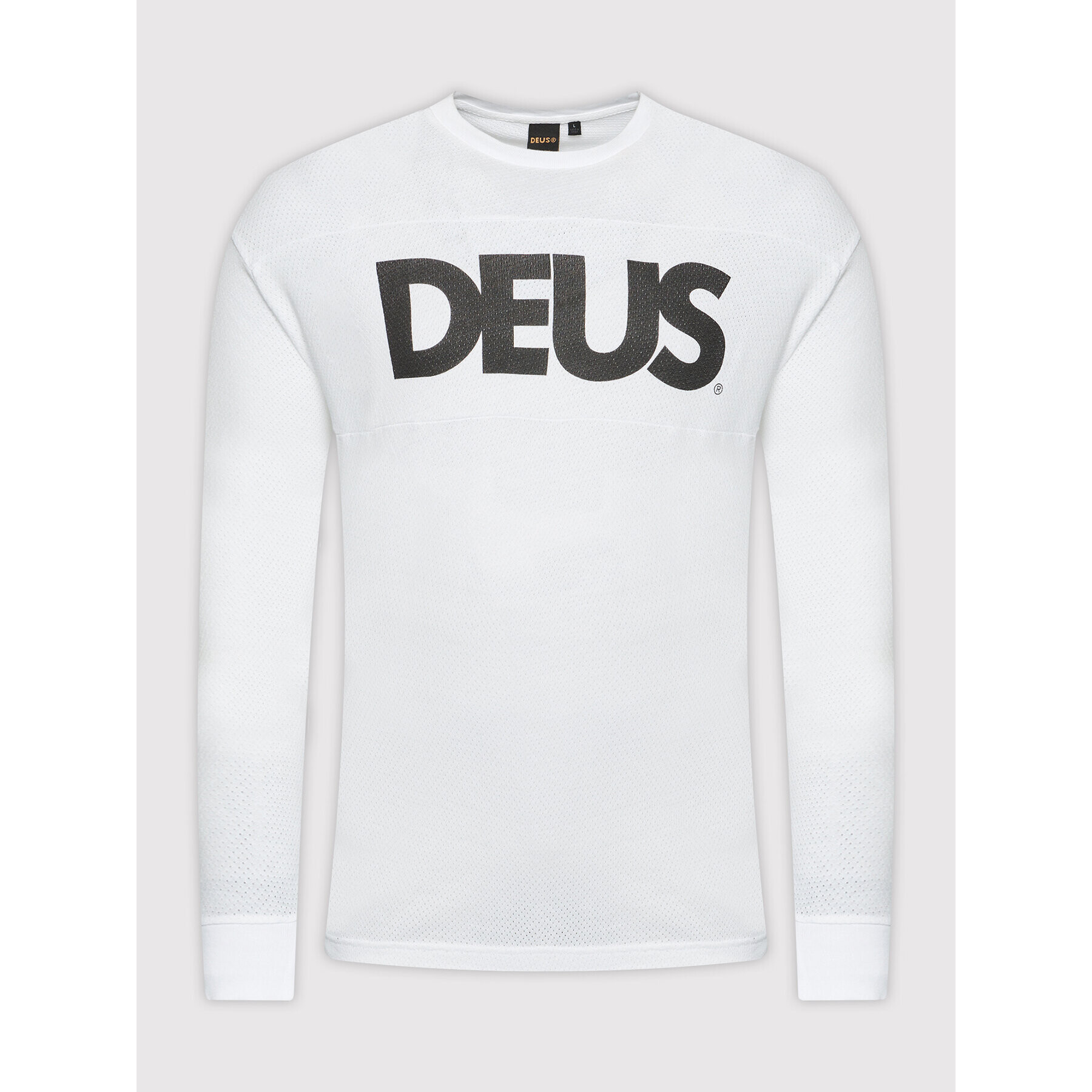 Deus Ex Machina Тениска с дълъг ръкав All Caps Moto DMF81530 Бял Regular Fit - Pepit.bg